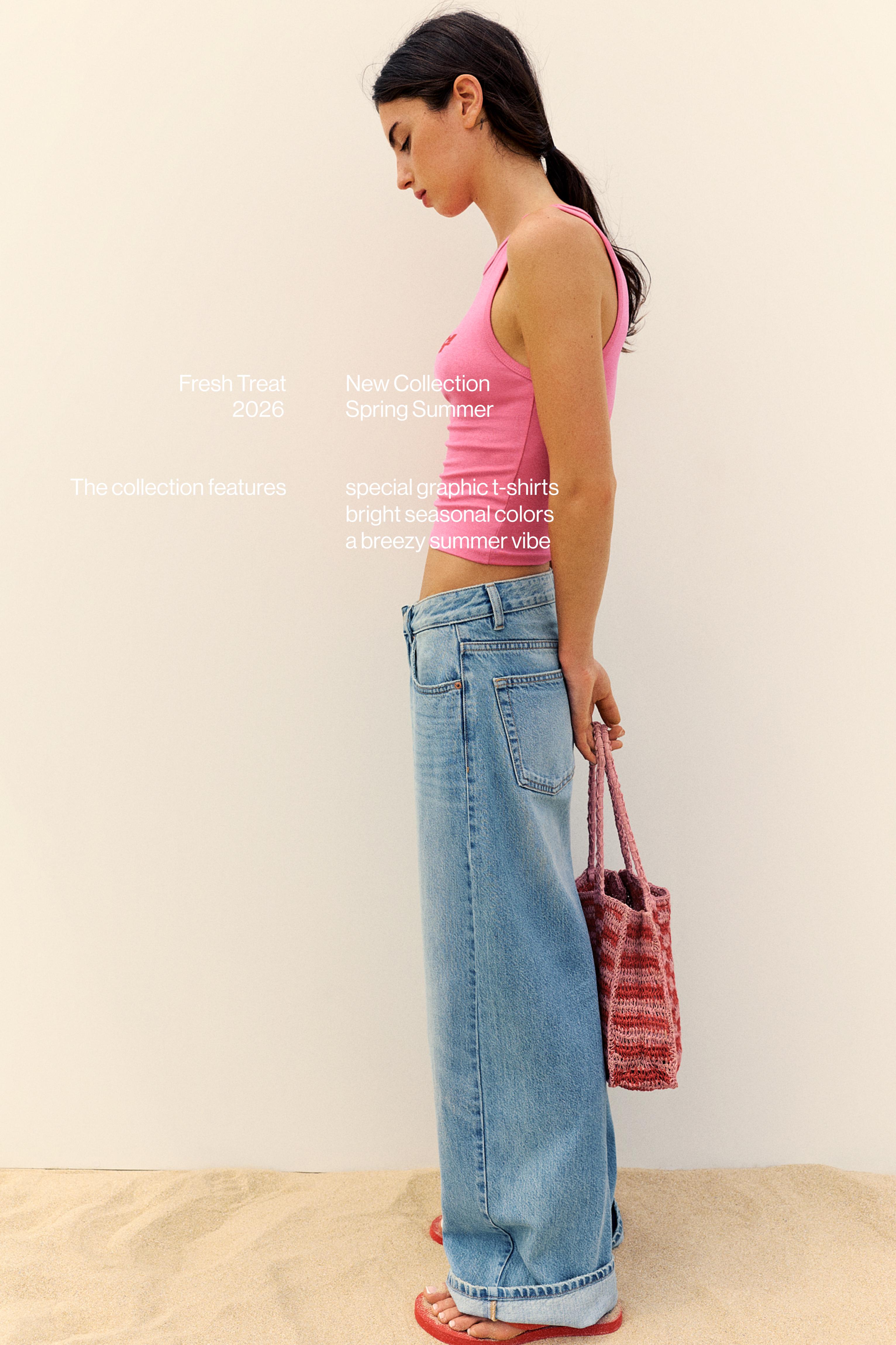Crochet shoulder bag — Pink