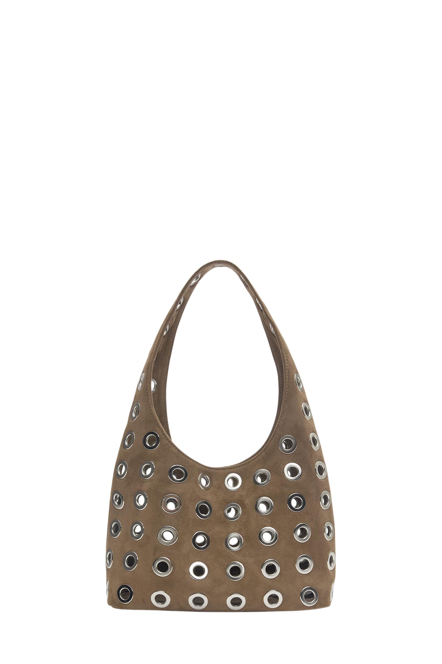 Zımba detaylı omuz çantası - Görsel 11