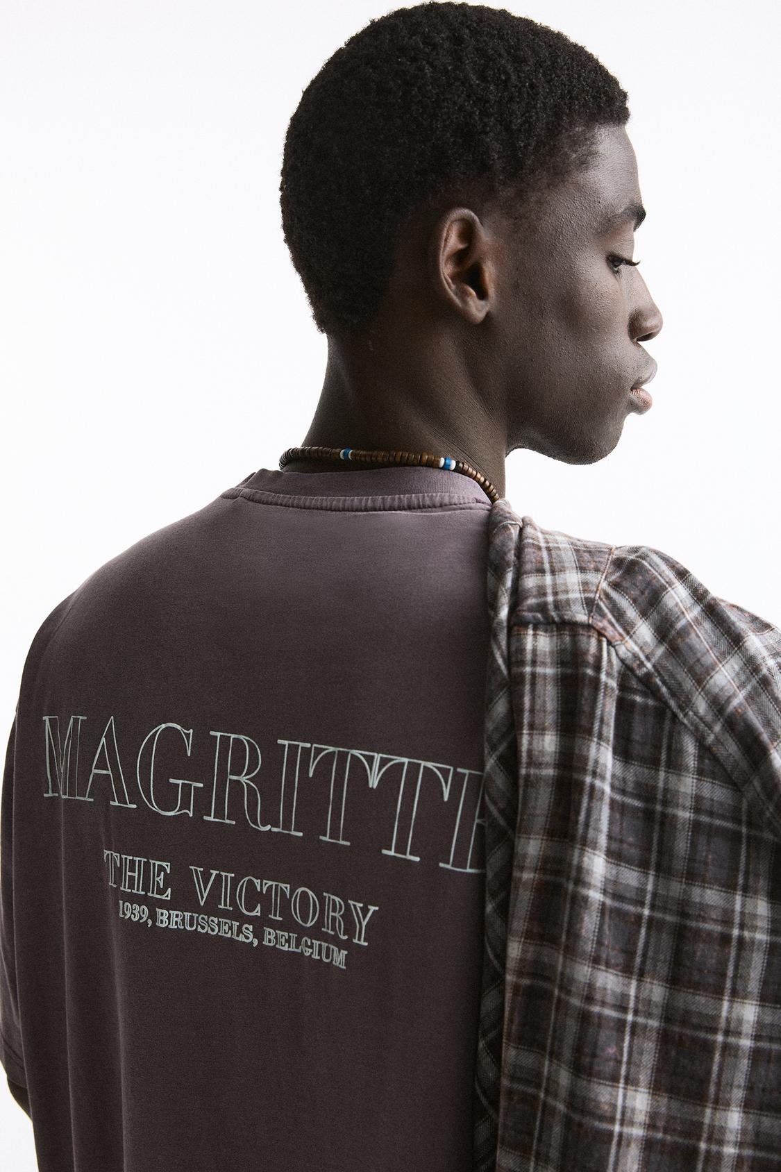 Magritte door T-shirt - pull&bear