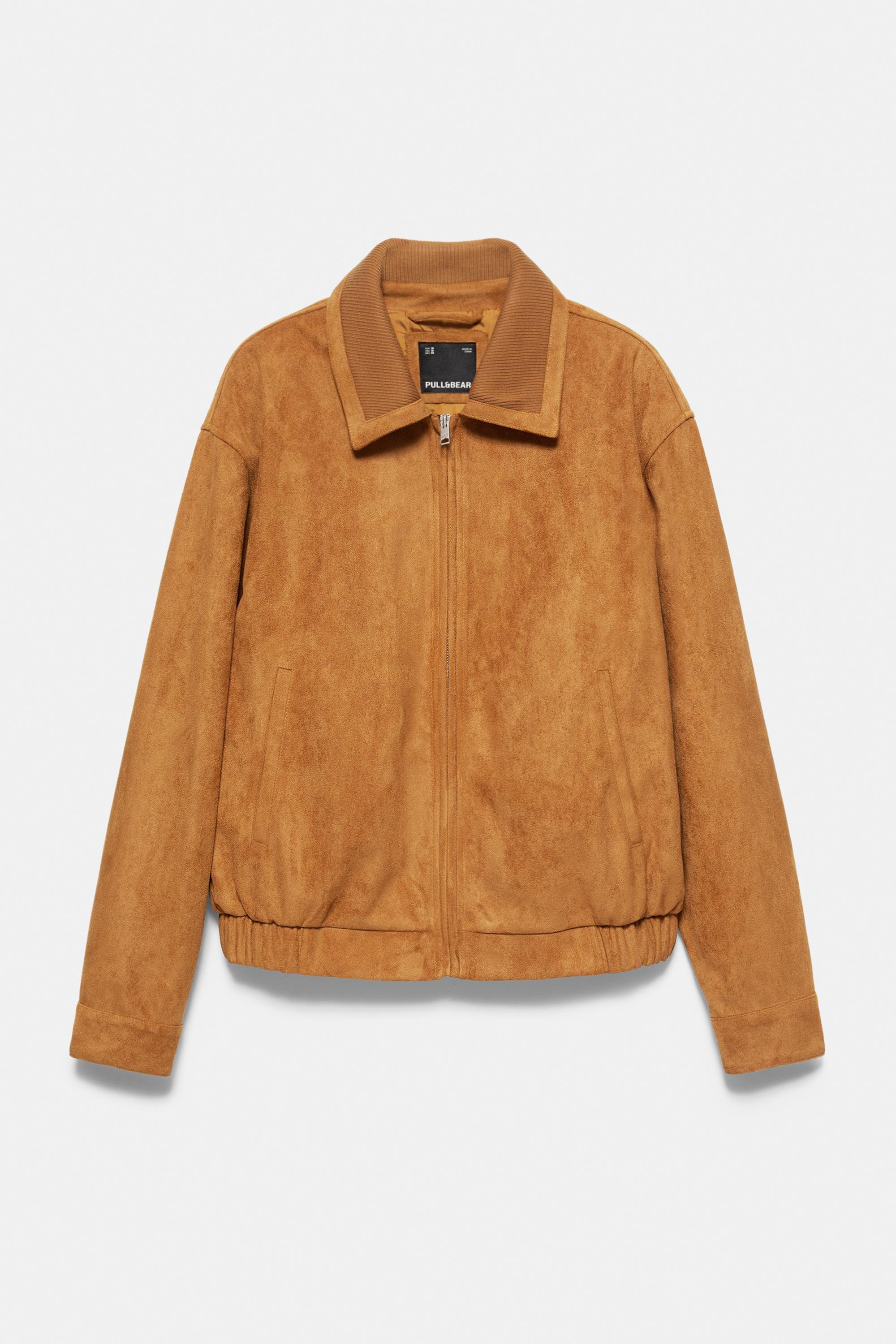 Faux suede jacket — Caramel