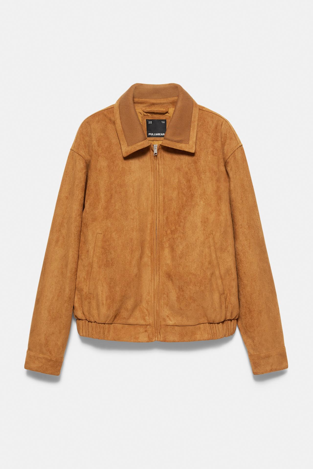 Faux suede jacket — Caramel