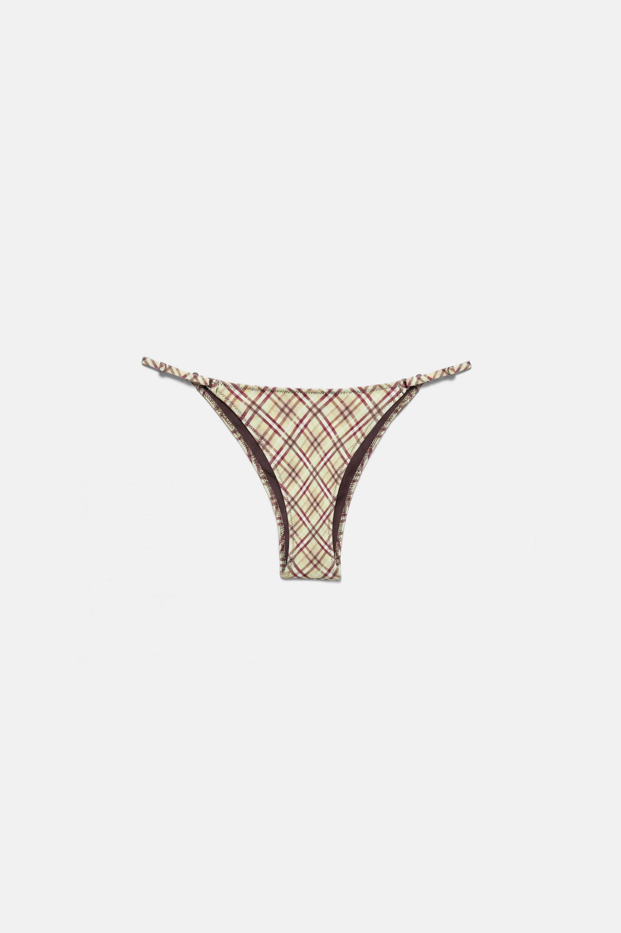 Check bikini bottoms — Green