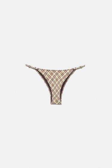 Check bikini bottoms — Green 3