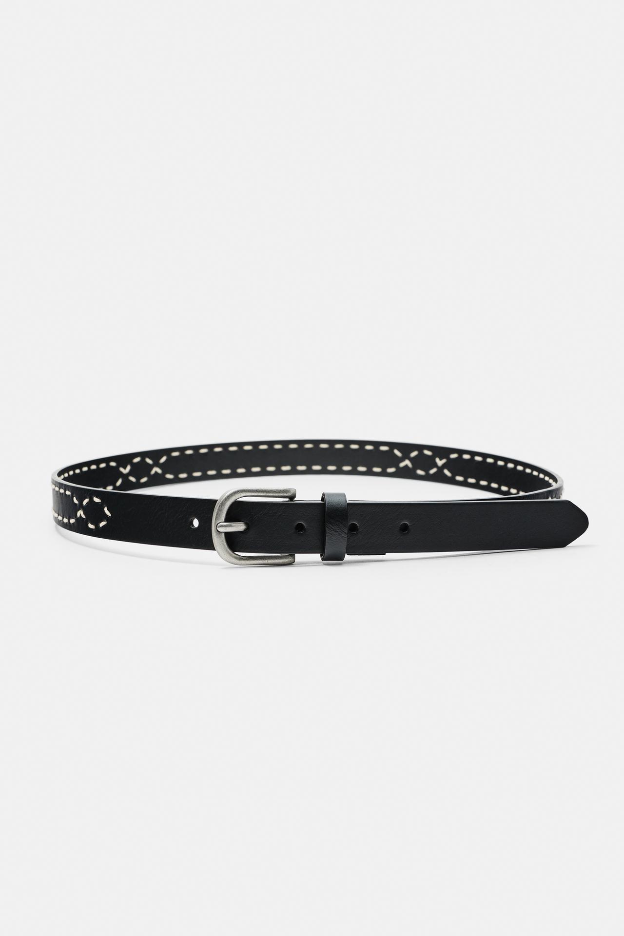 Stitched belt — Black