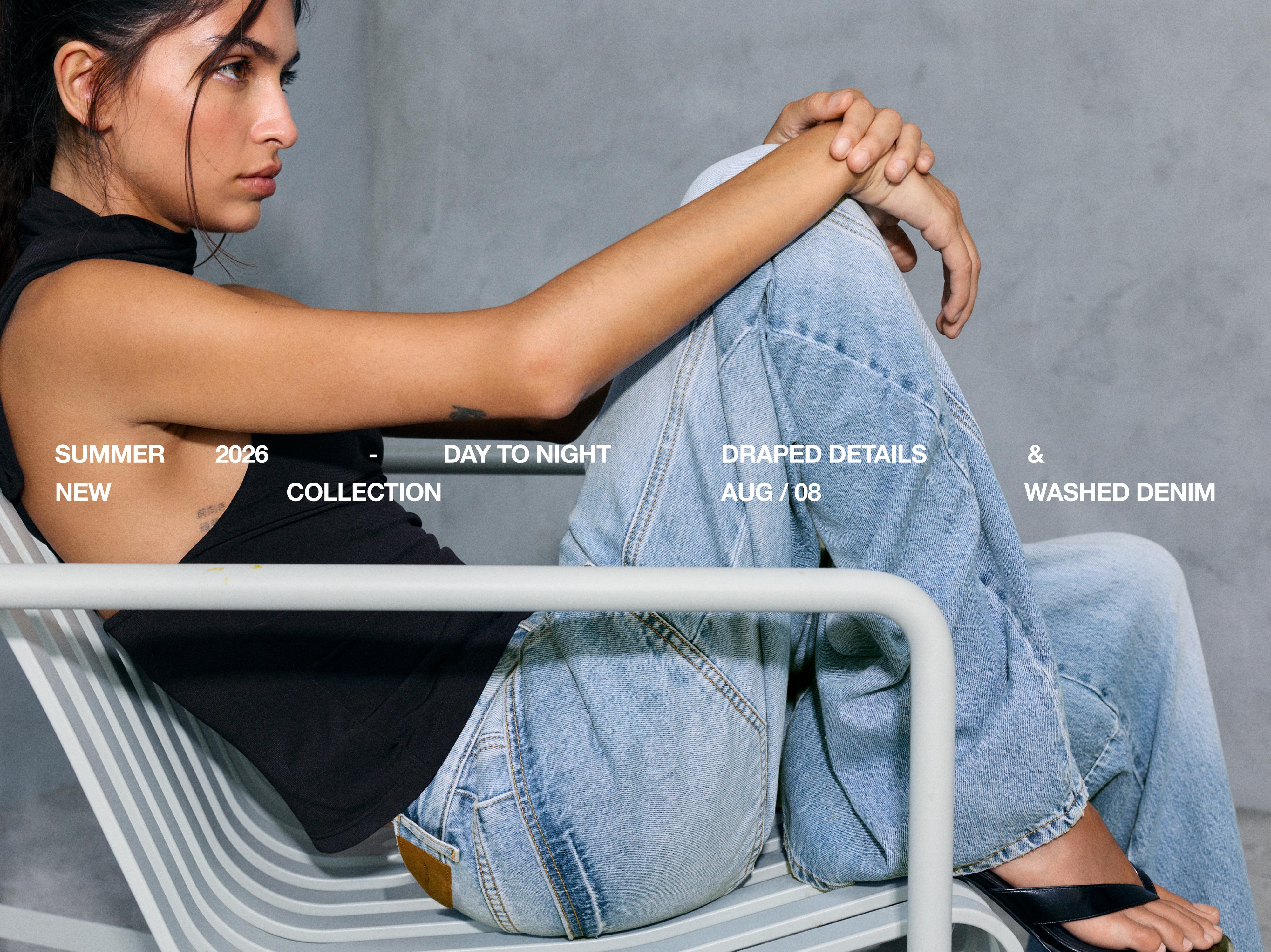 Seam detail balloon-fit baggy jeans — Pale blue