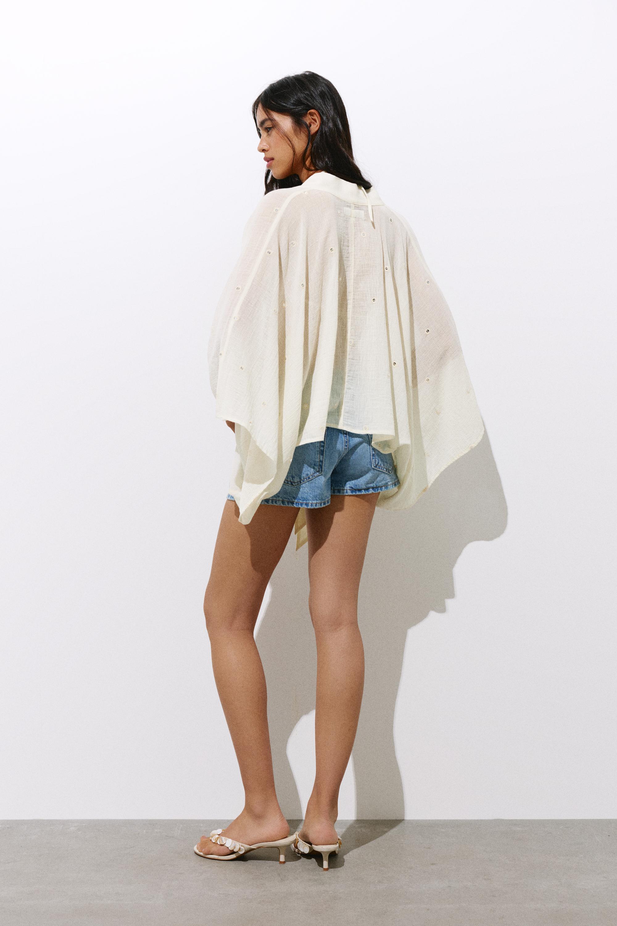 Mirror detail kimono — Beige