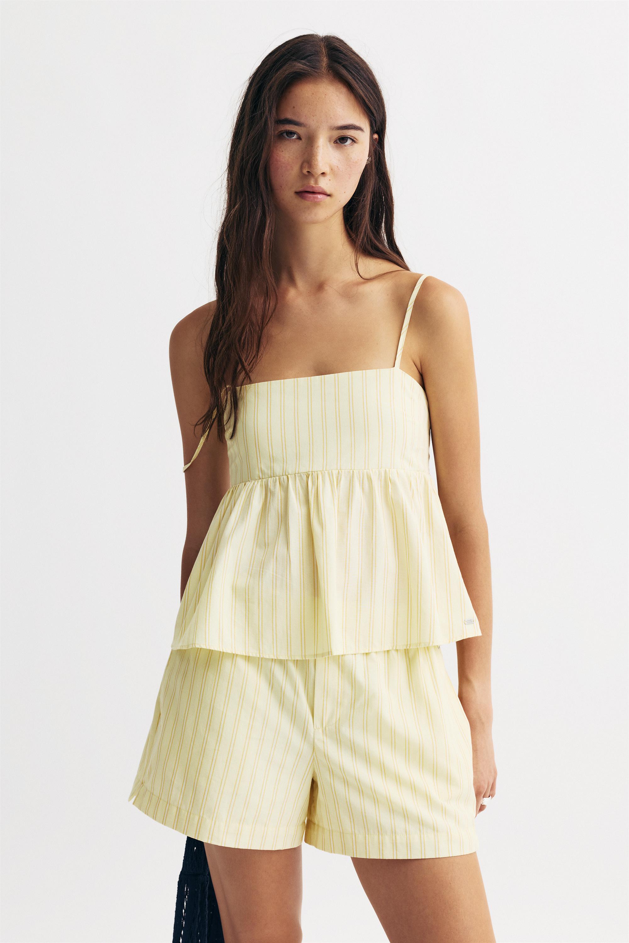 Gestreiftes Popelin-Top