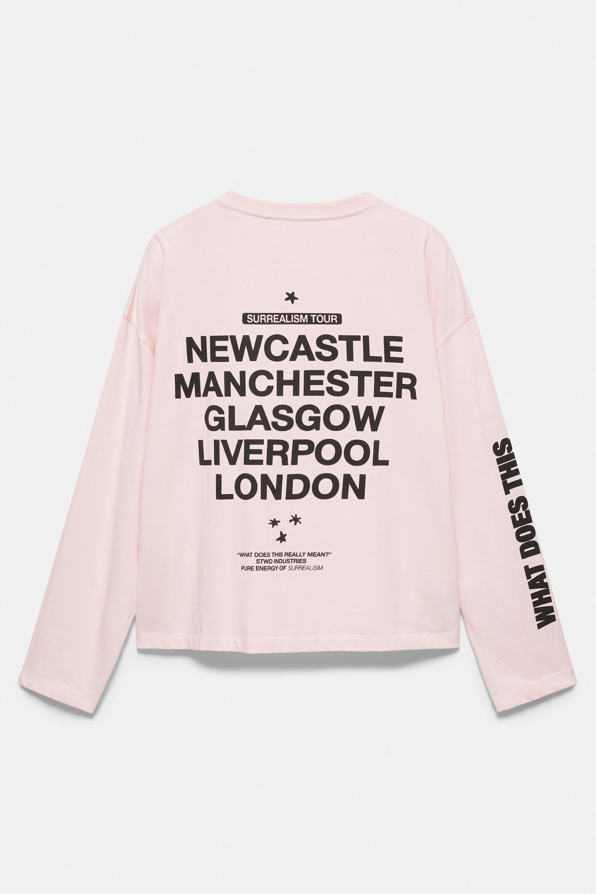 STWD boxy graphic T-shirt — Pastel pink