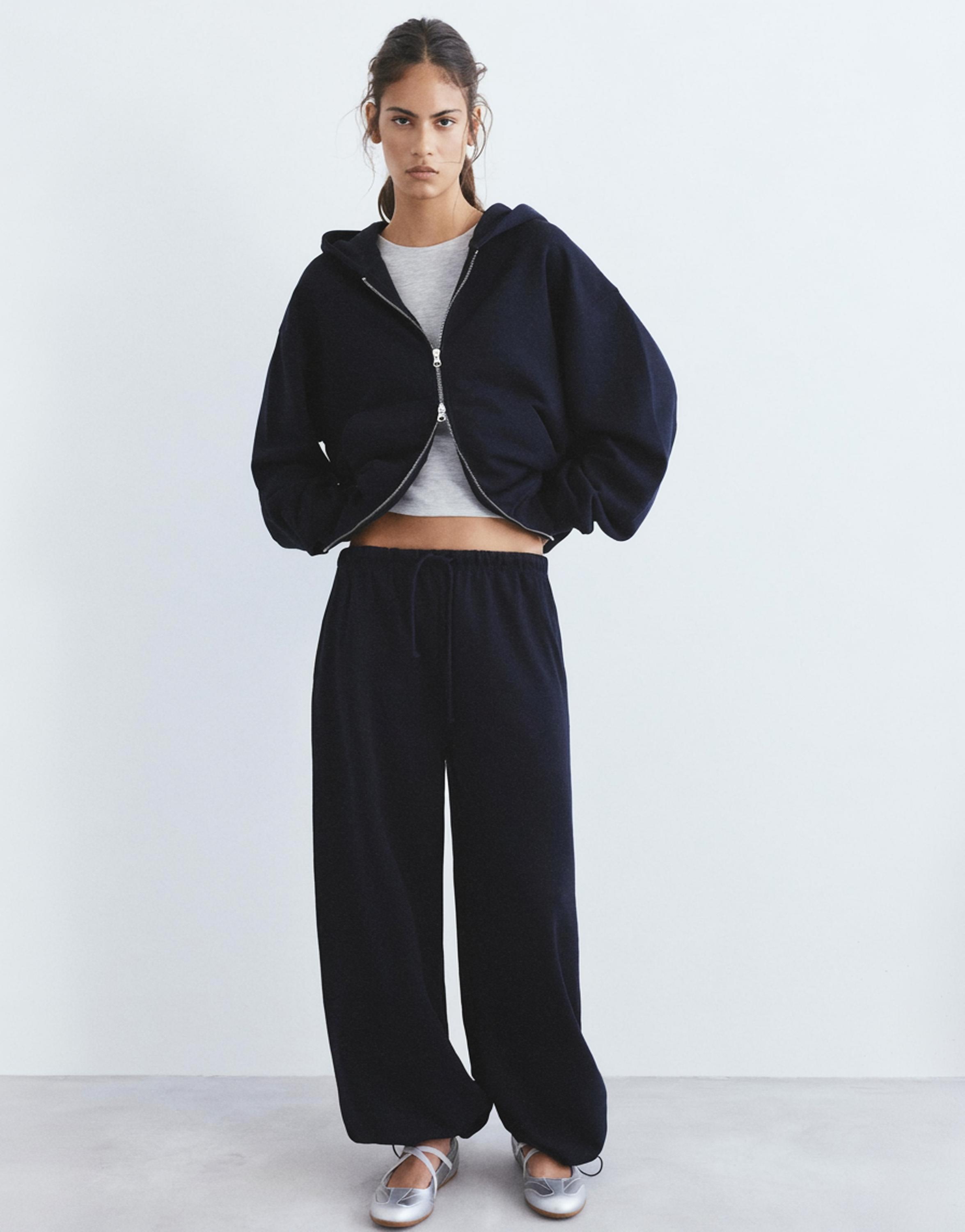 Hoodie with zipper — Navy