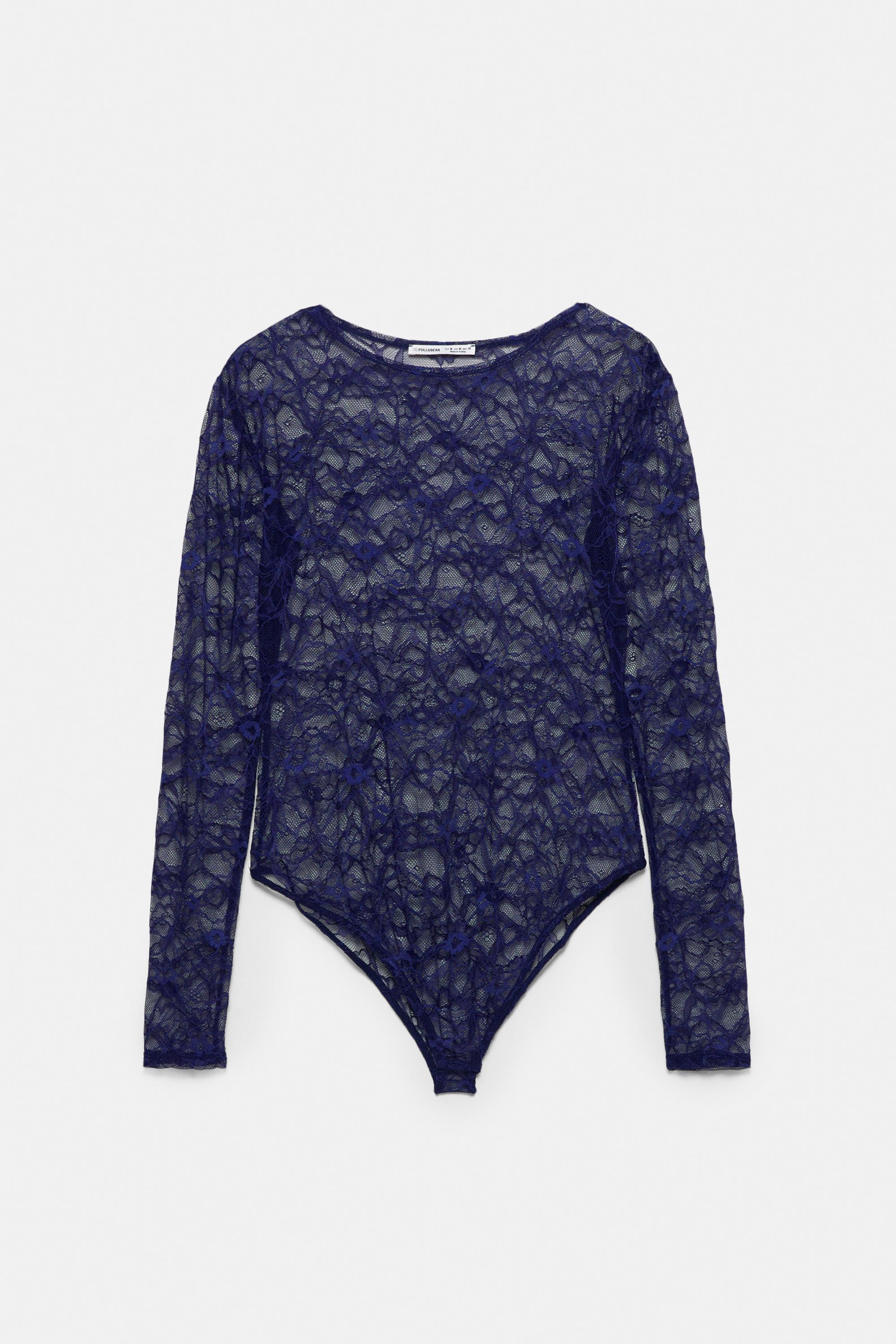 Dantelli uzun kollu body - Görsel 3