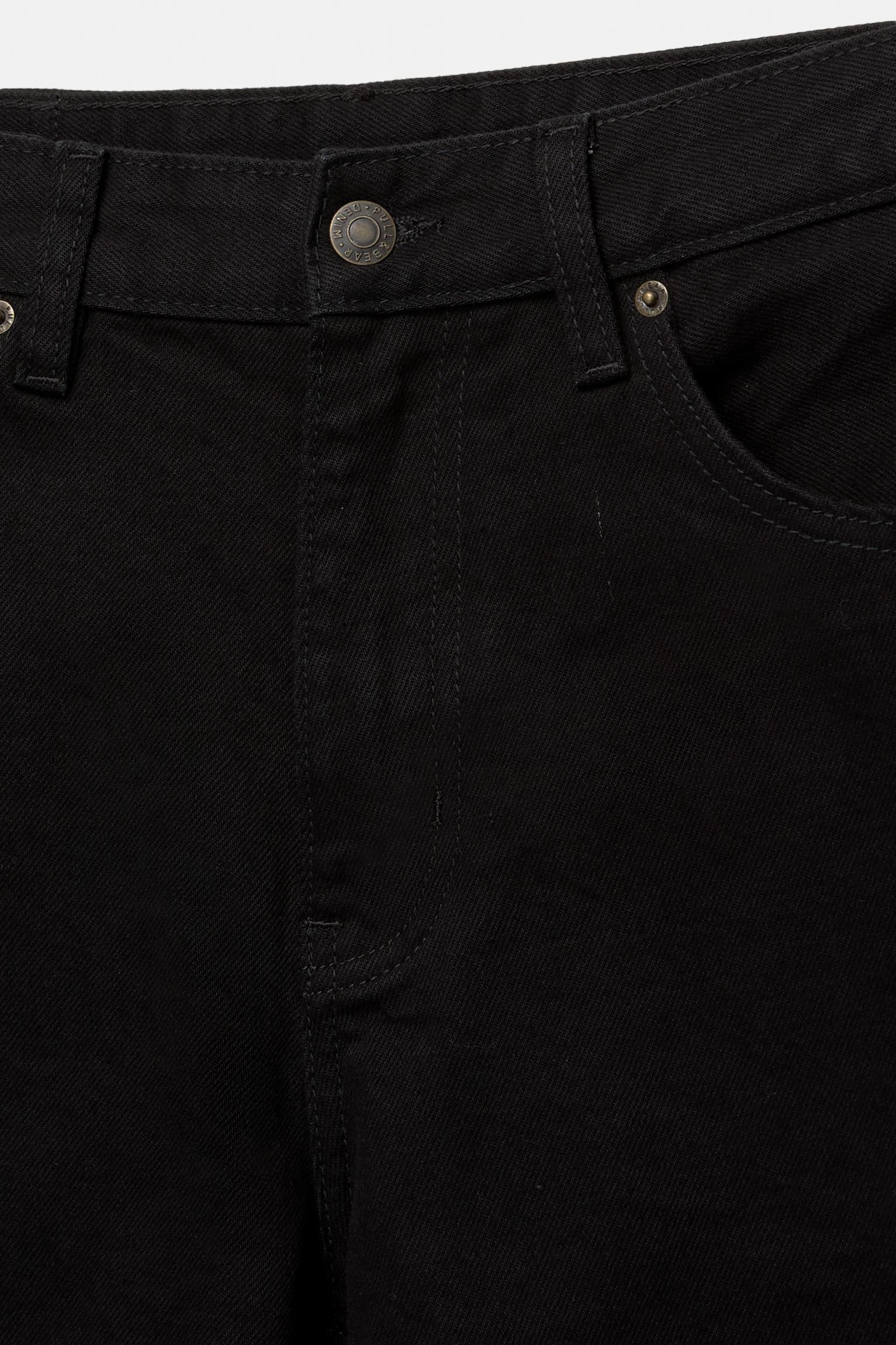 Standart kesim distressed denim bermuda - Görsel 32