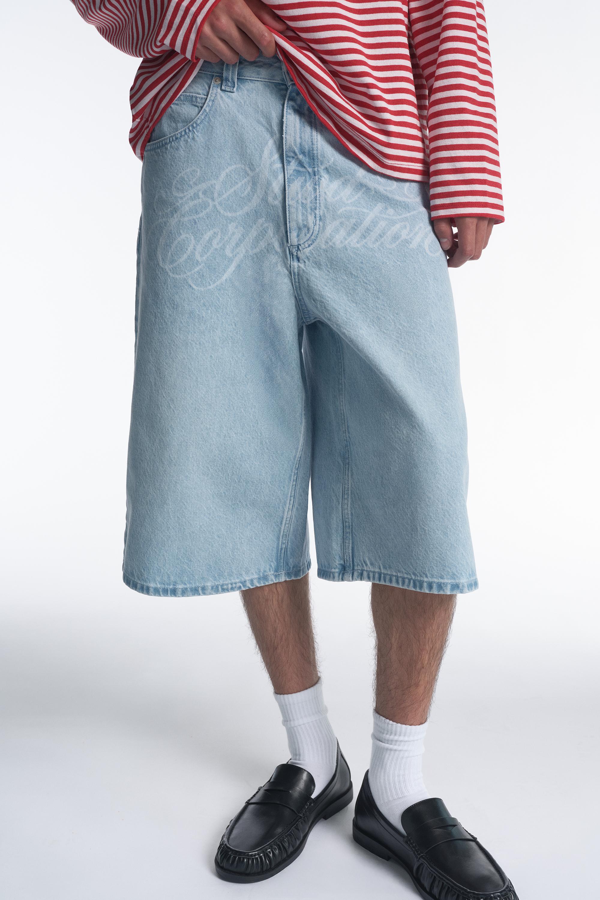 STWD Corporation graphic jorts — Pale blue