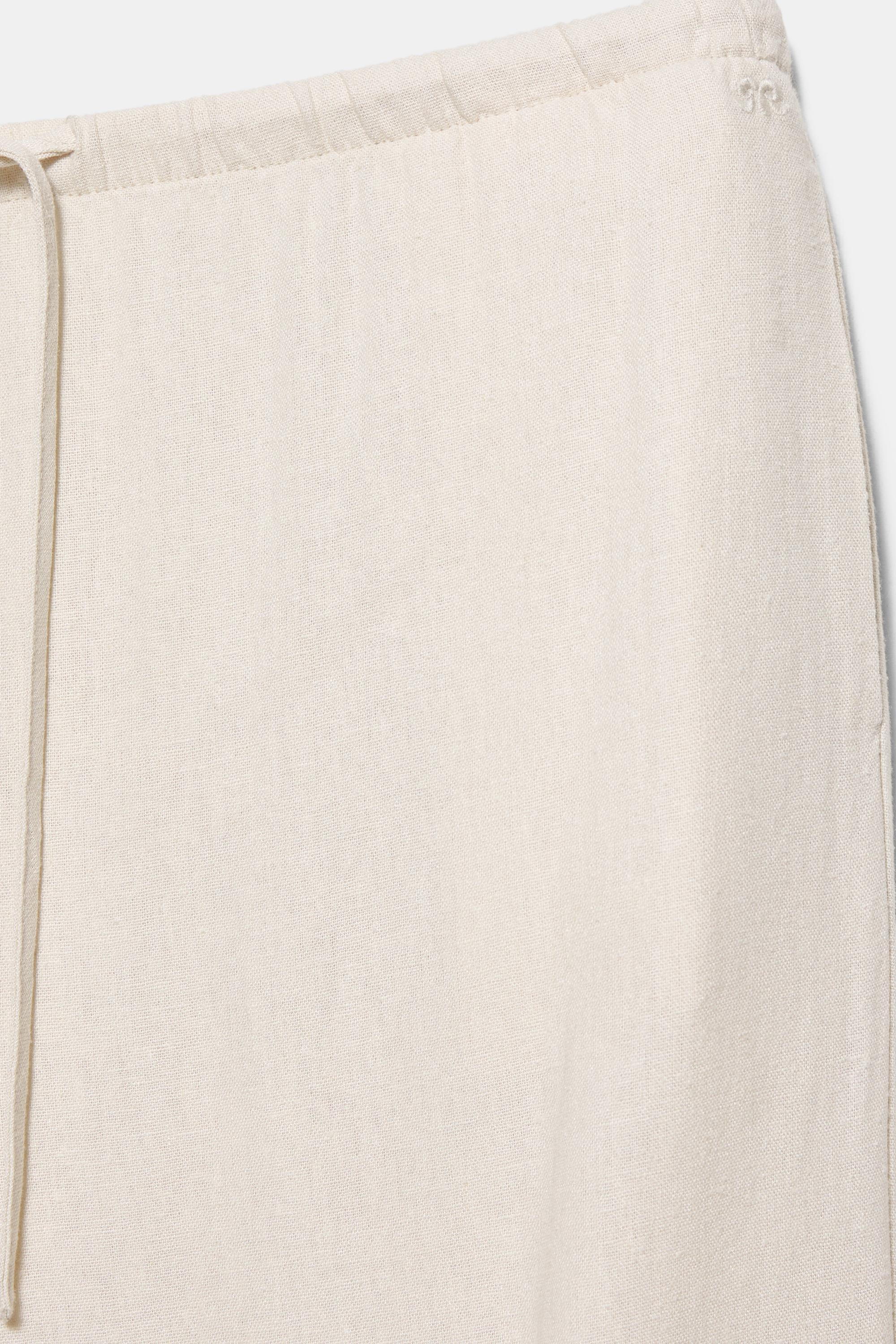 Linen blend joggers — Sand