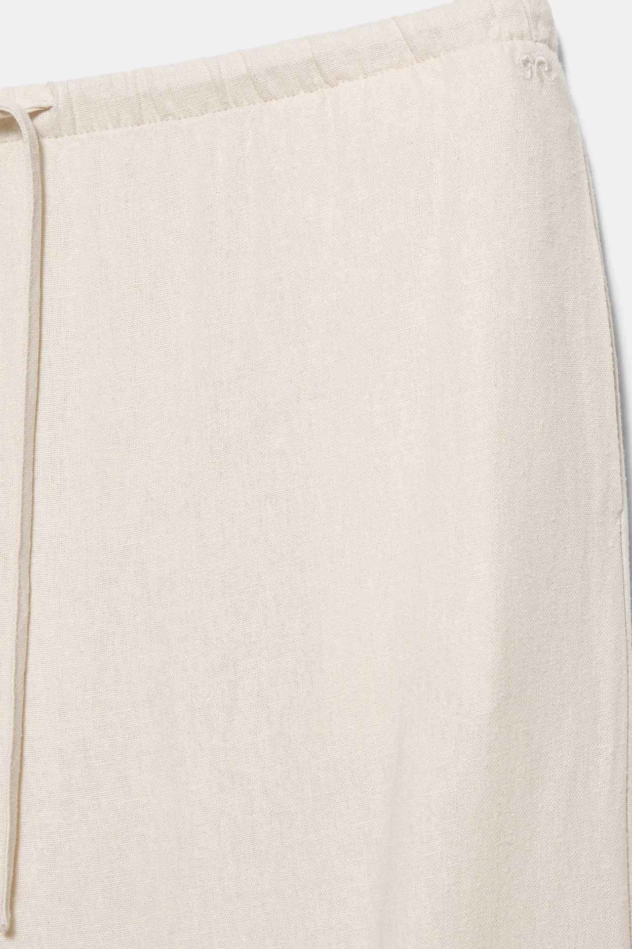 Linen blend joggers — Sand