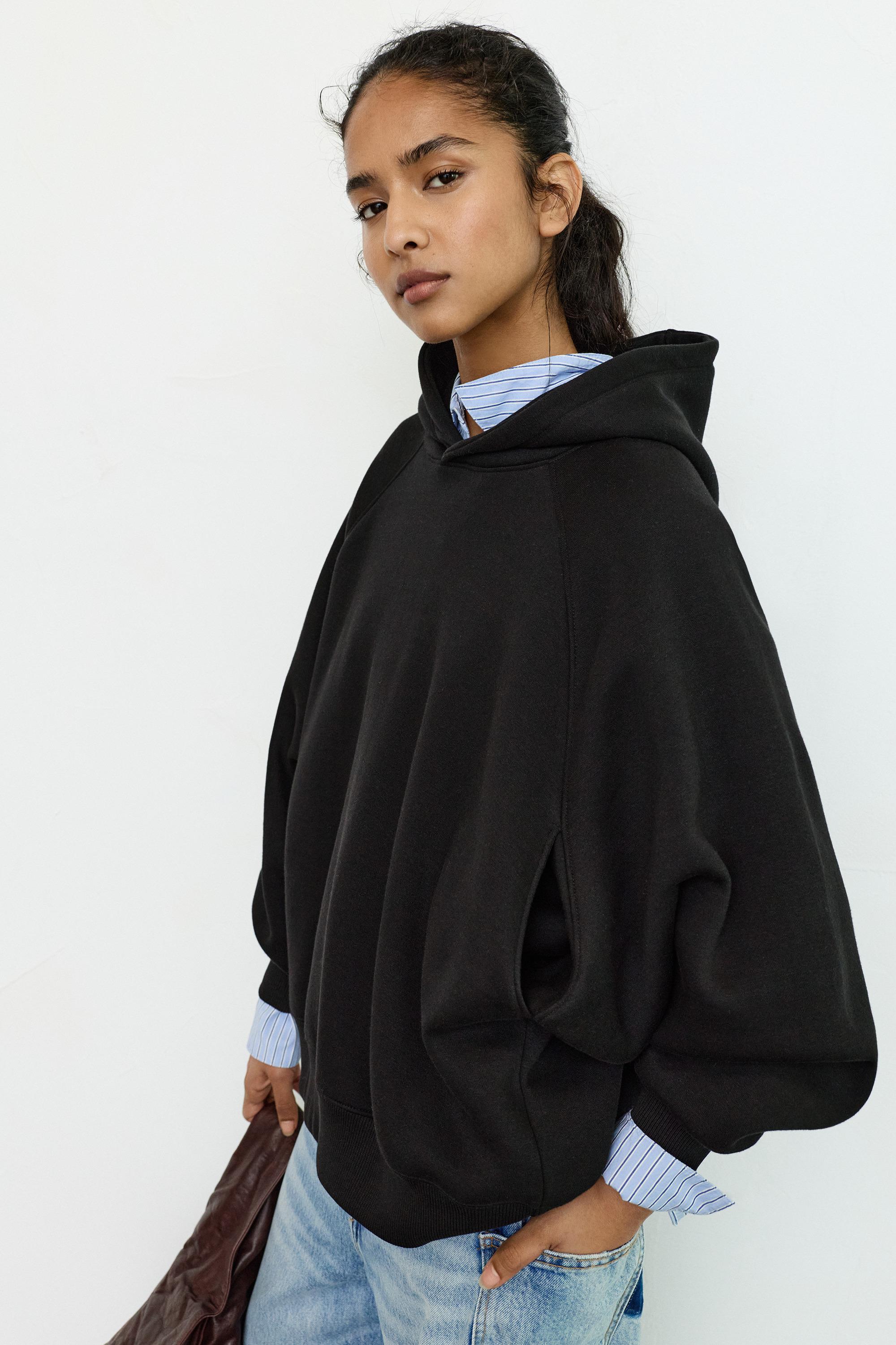 Oversize kapüşonlu sweatshirt - Görsel 16