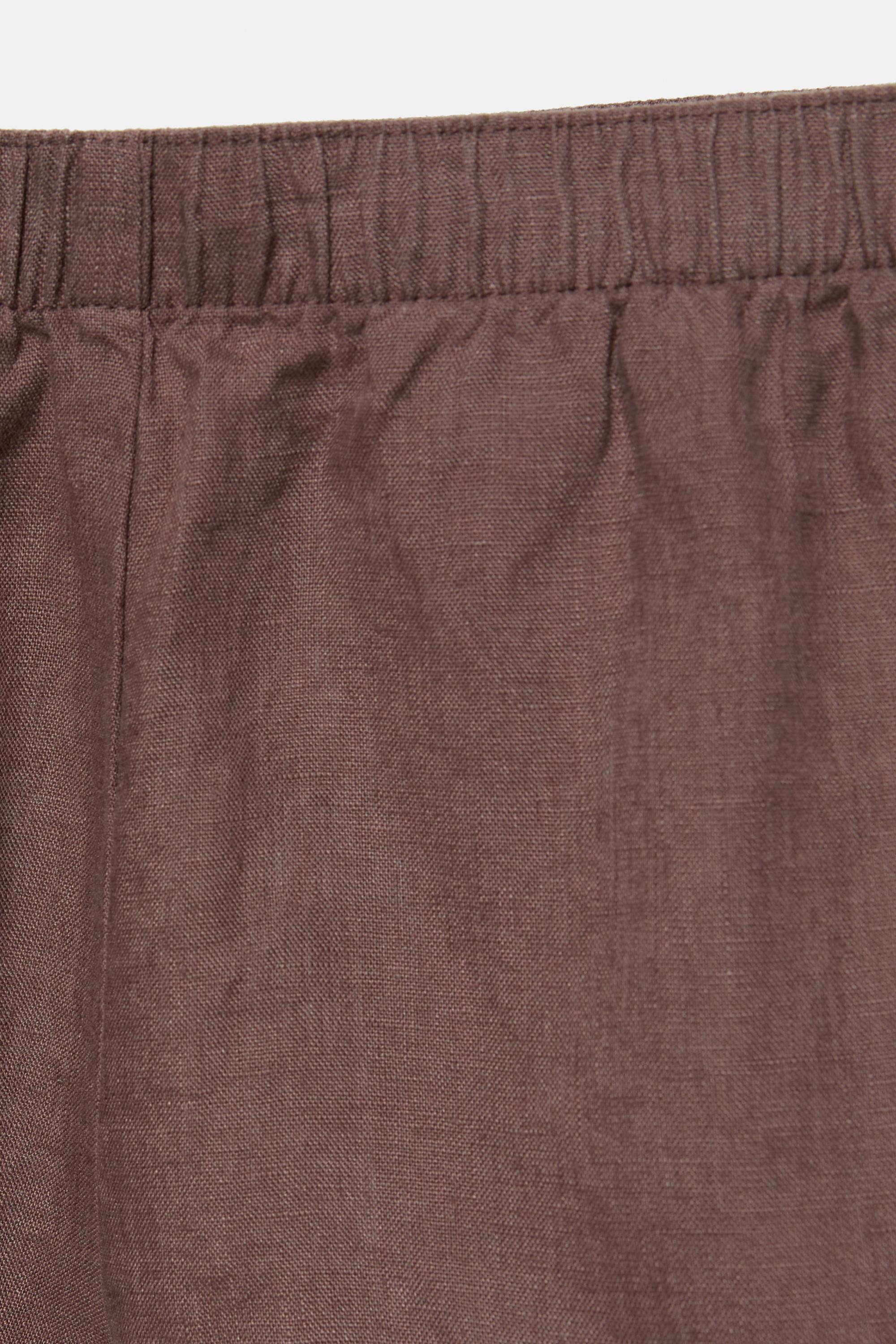 100% Linen Shorts — Taupe