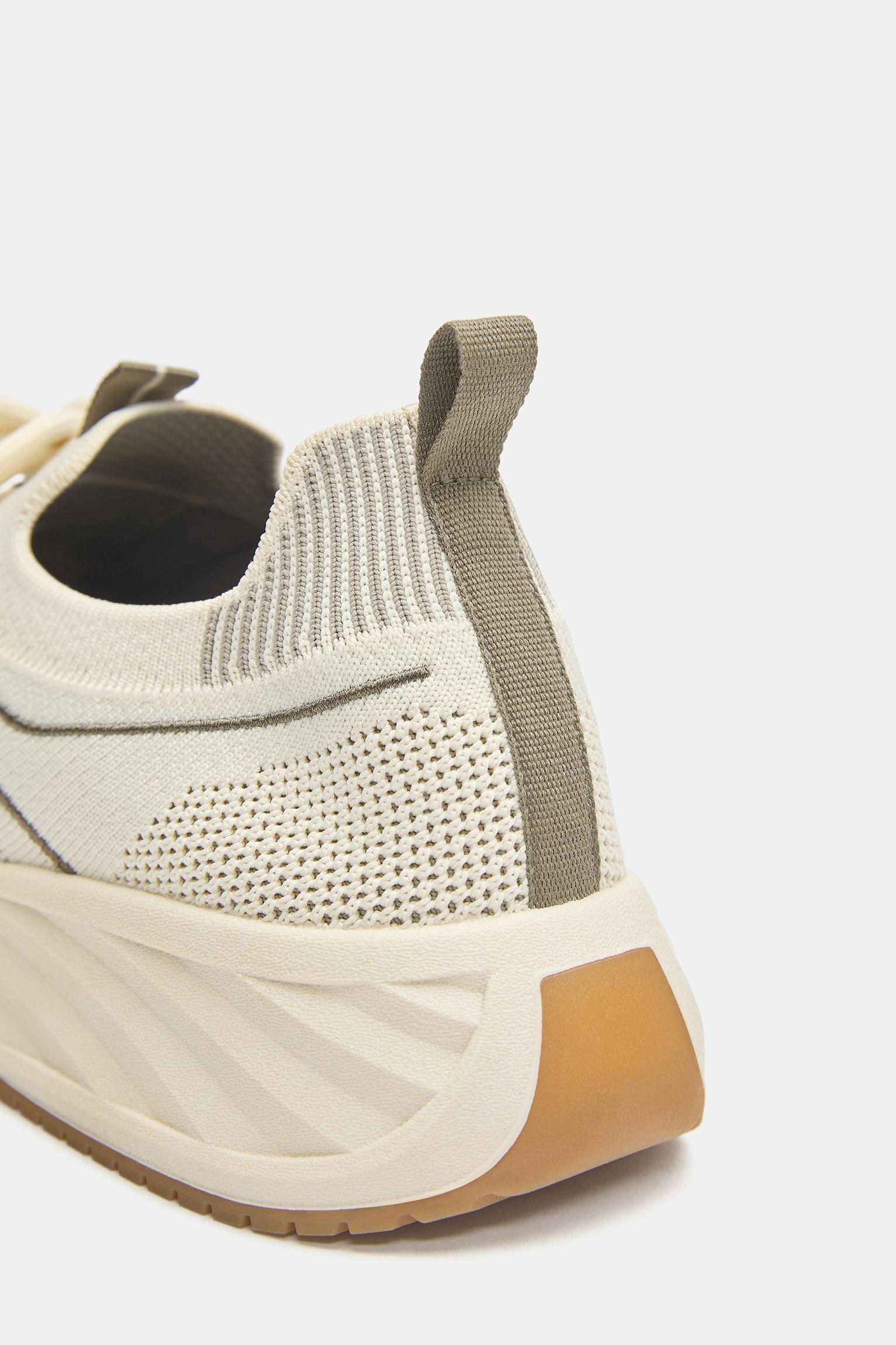 Fabric trainers — Ecru