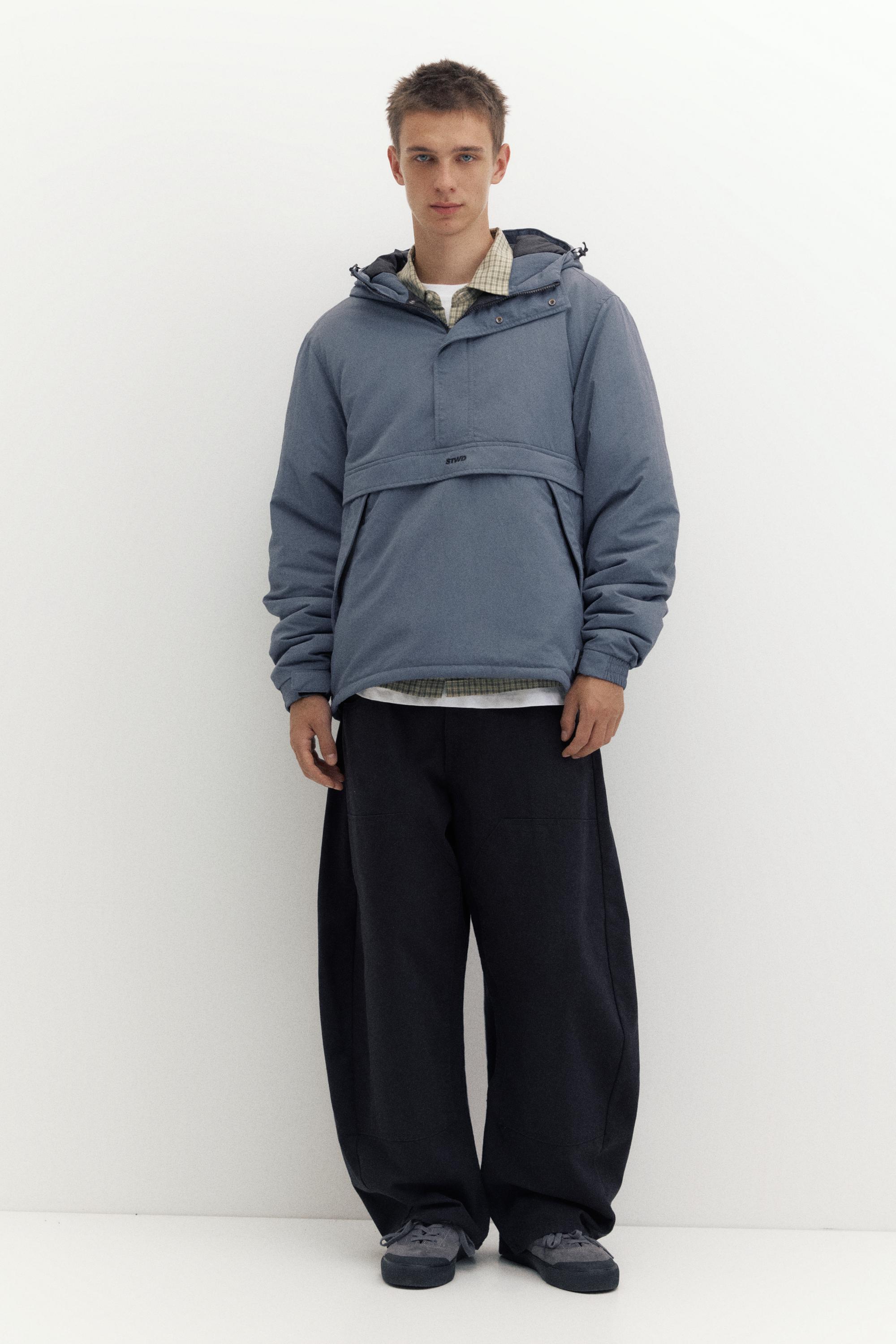 Hooded anorak jacket — Petroleum