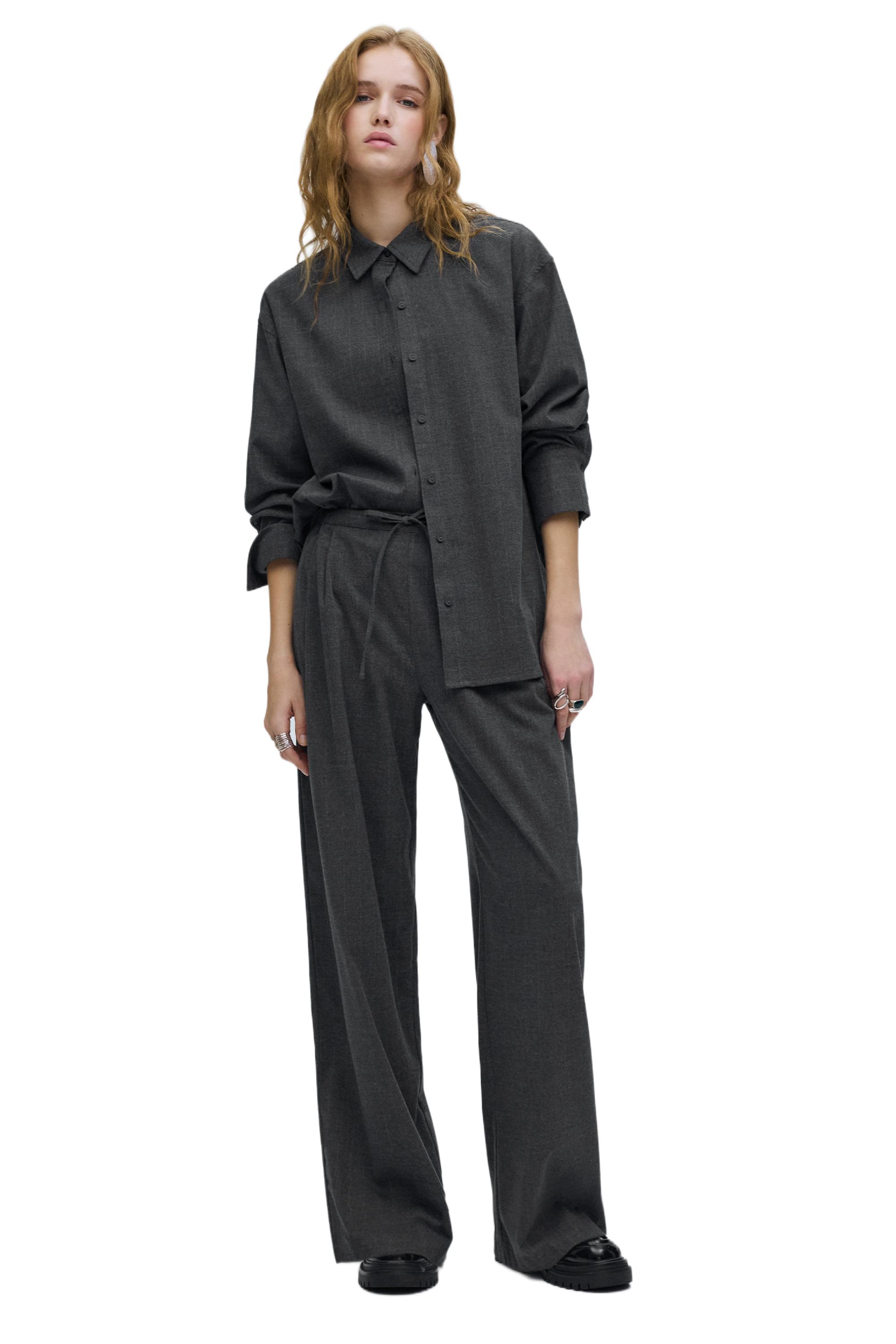 Pinstripe jogger trousers — Grey