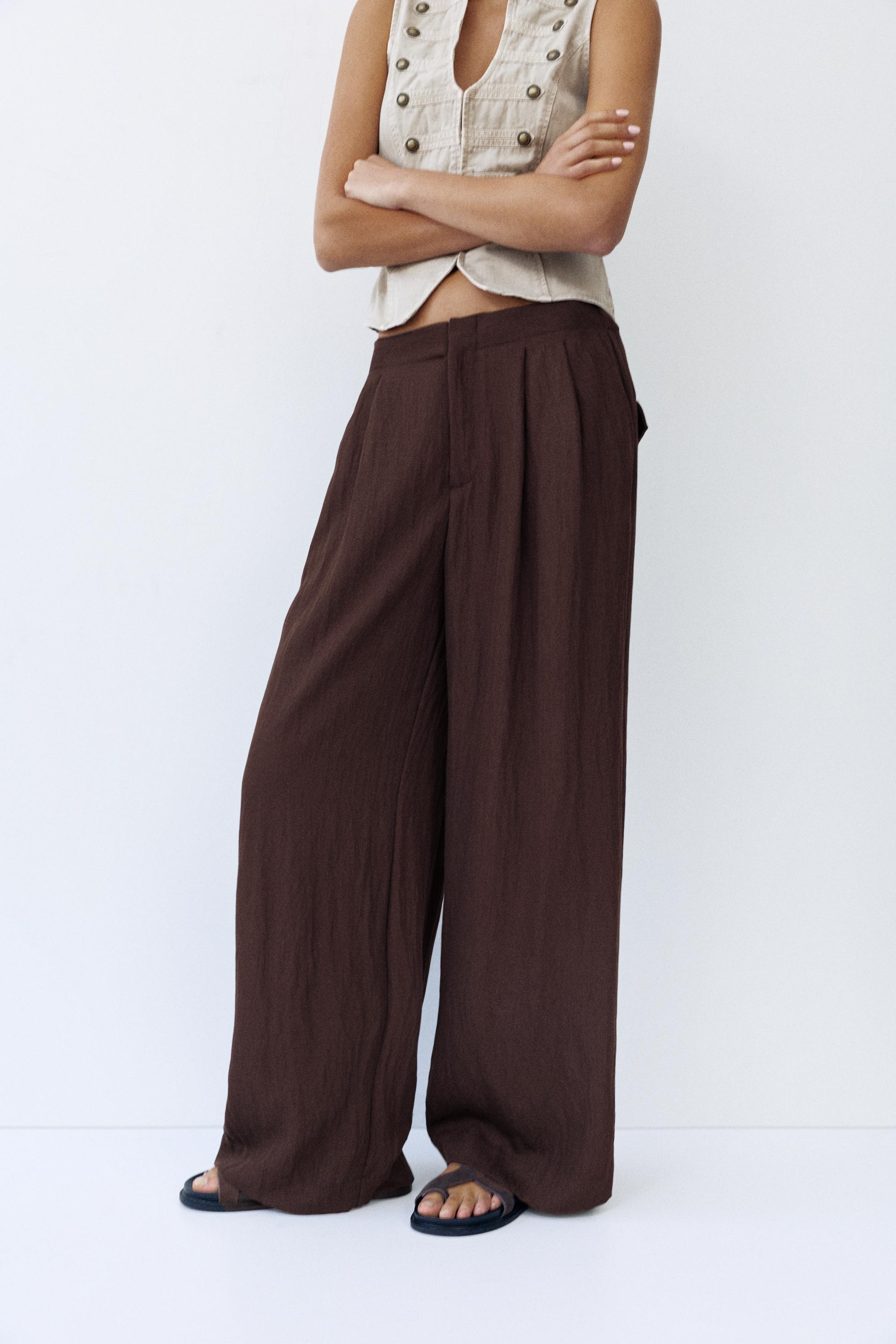 Darted smart trousers — Brown