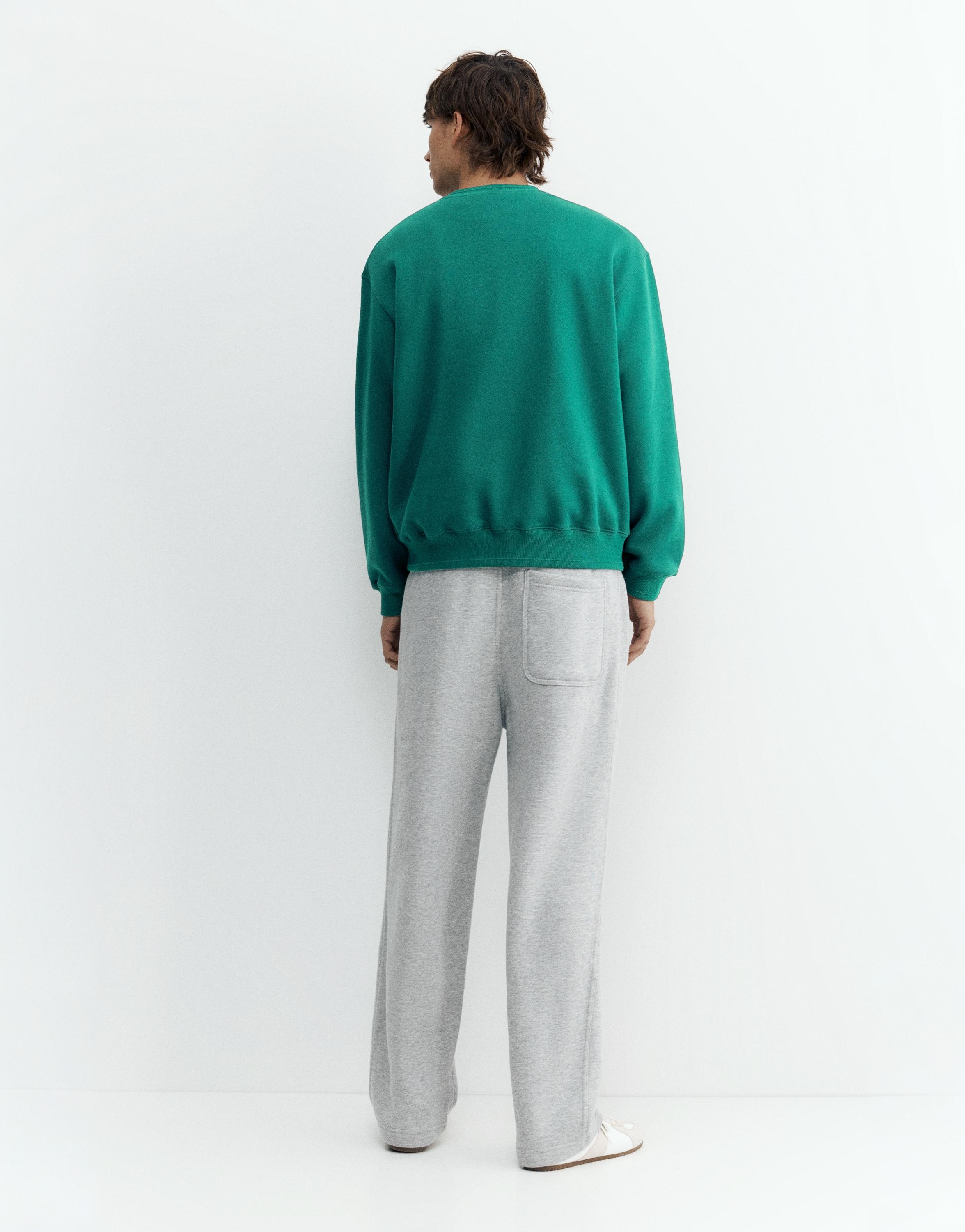 Relaxed fit round neck sweatshirt — Bottle