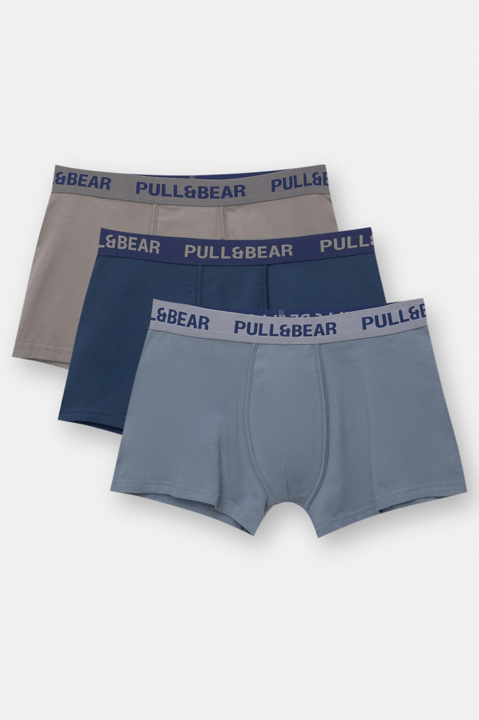 Pack 3 Boxers Bleus P&B - Pull&Bear - Modalova