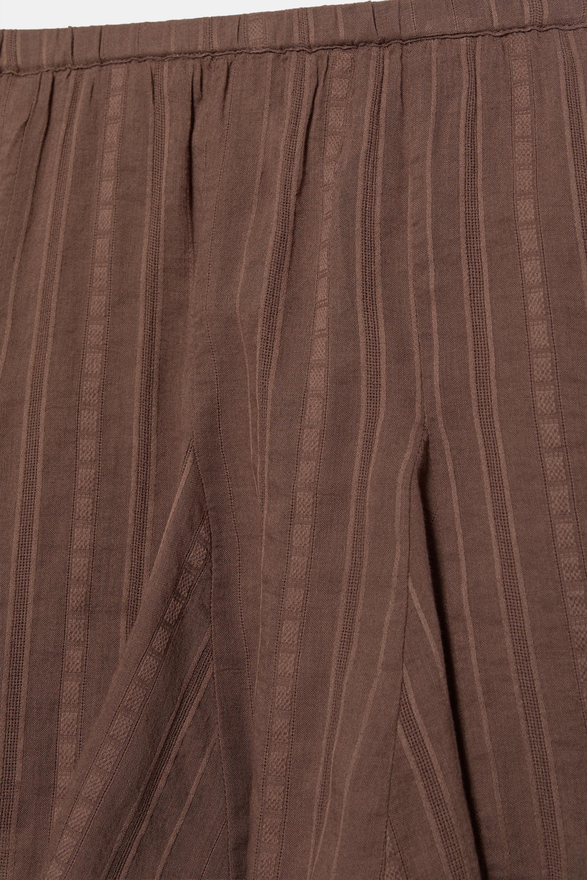 Brown mini skirt — Brown