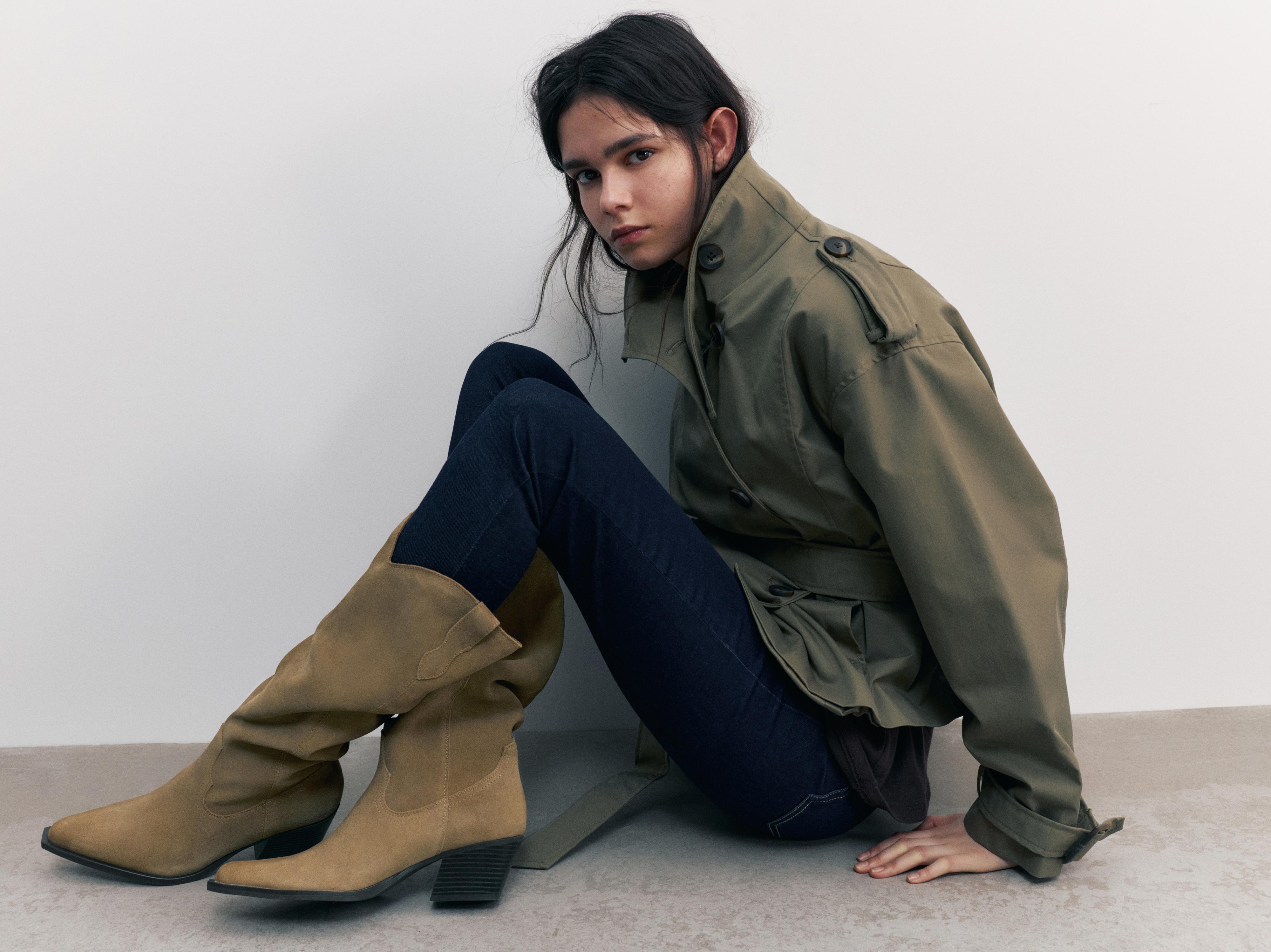cowboy leather boots — Sand