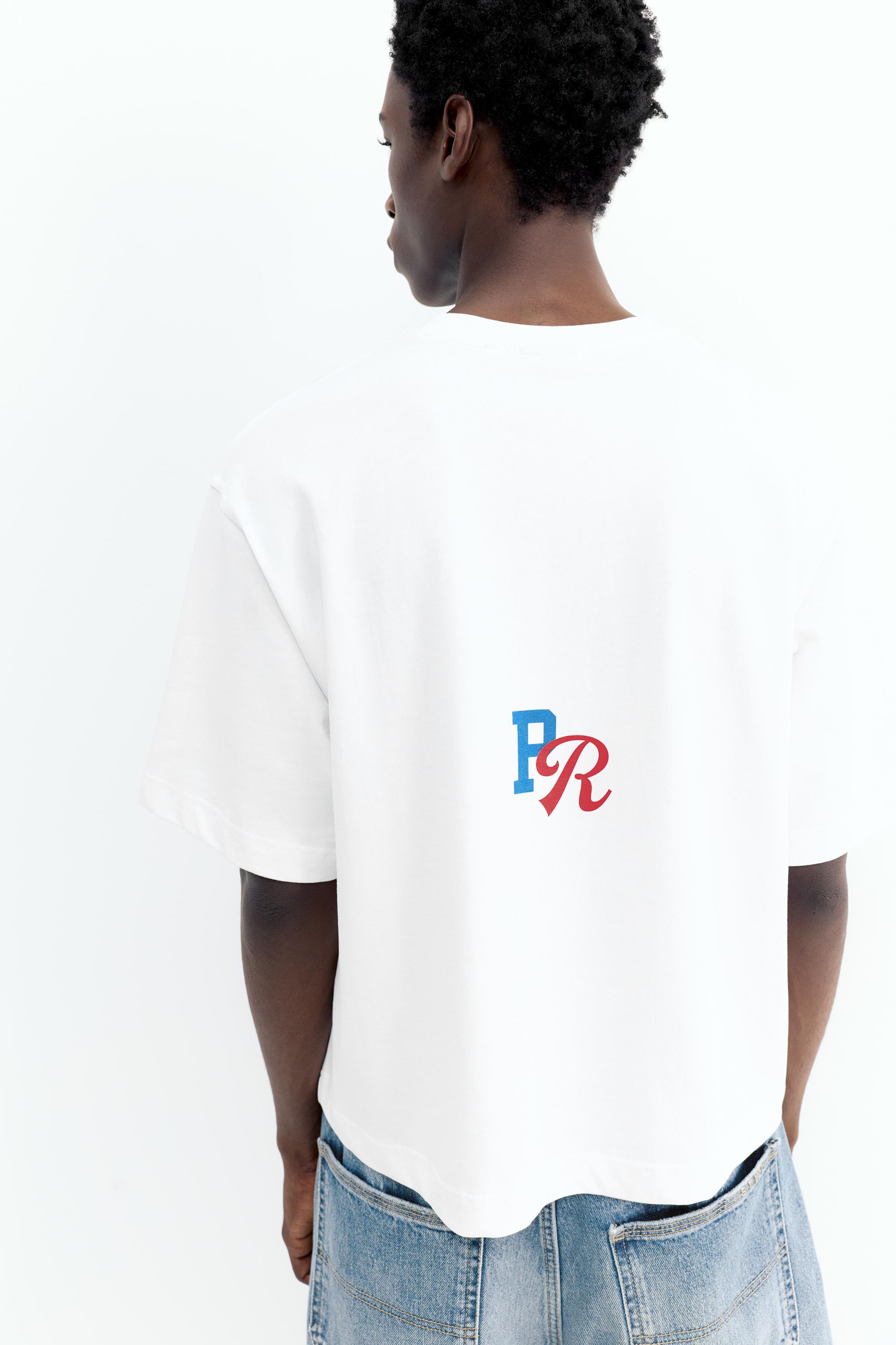Puerto Rico cropped T-shirt — Off white