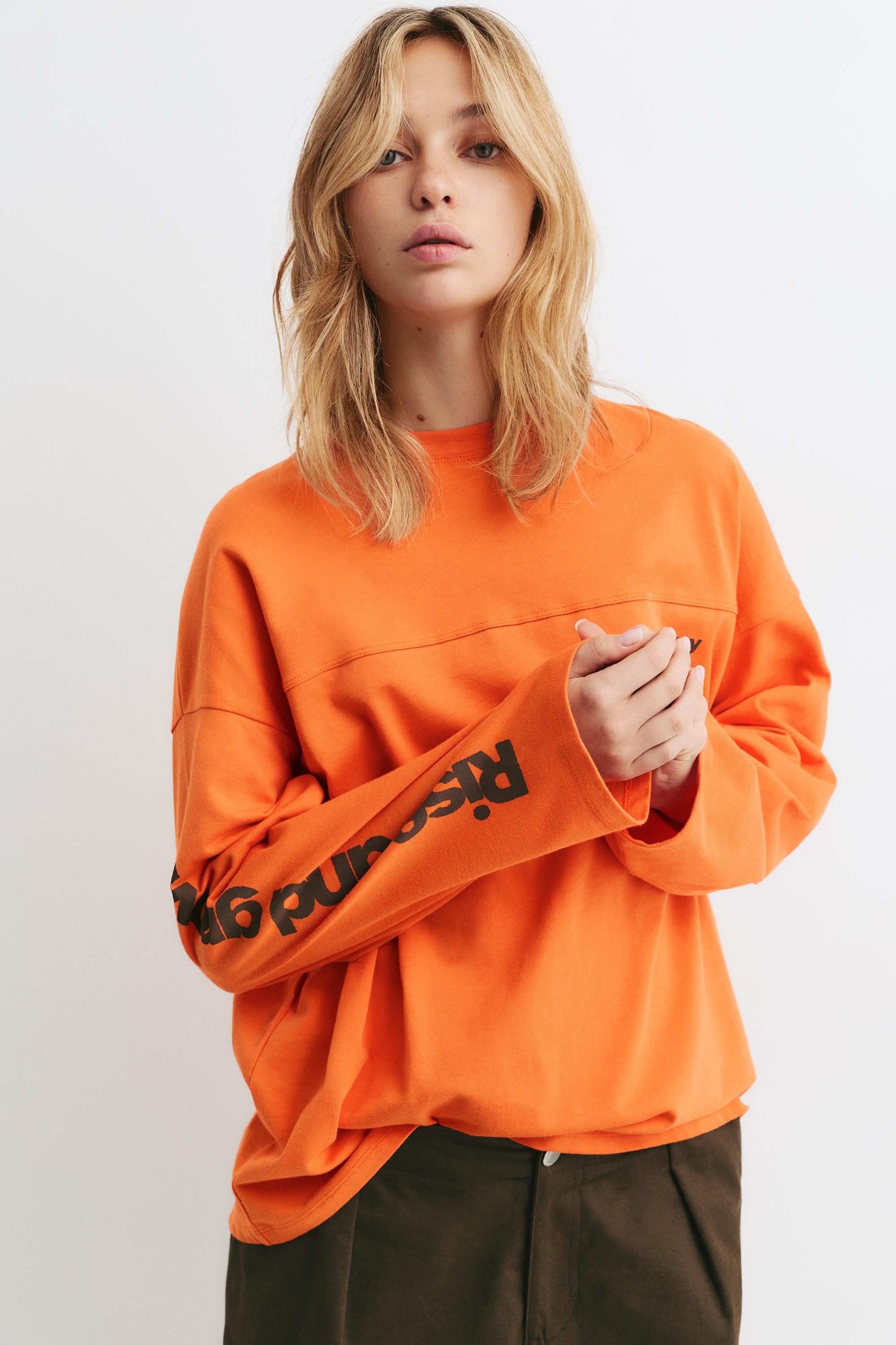 オレンジのマルジェラトレーナー Maison Margiela ハーフジップ スウェットシャツ | オレンジ | FARFETCH JP