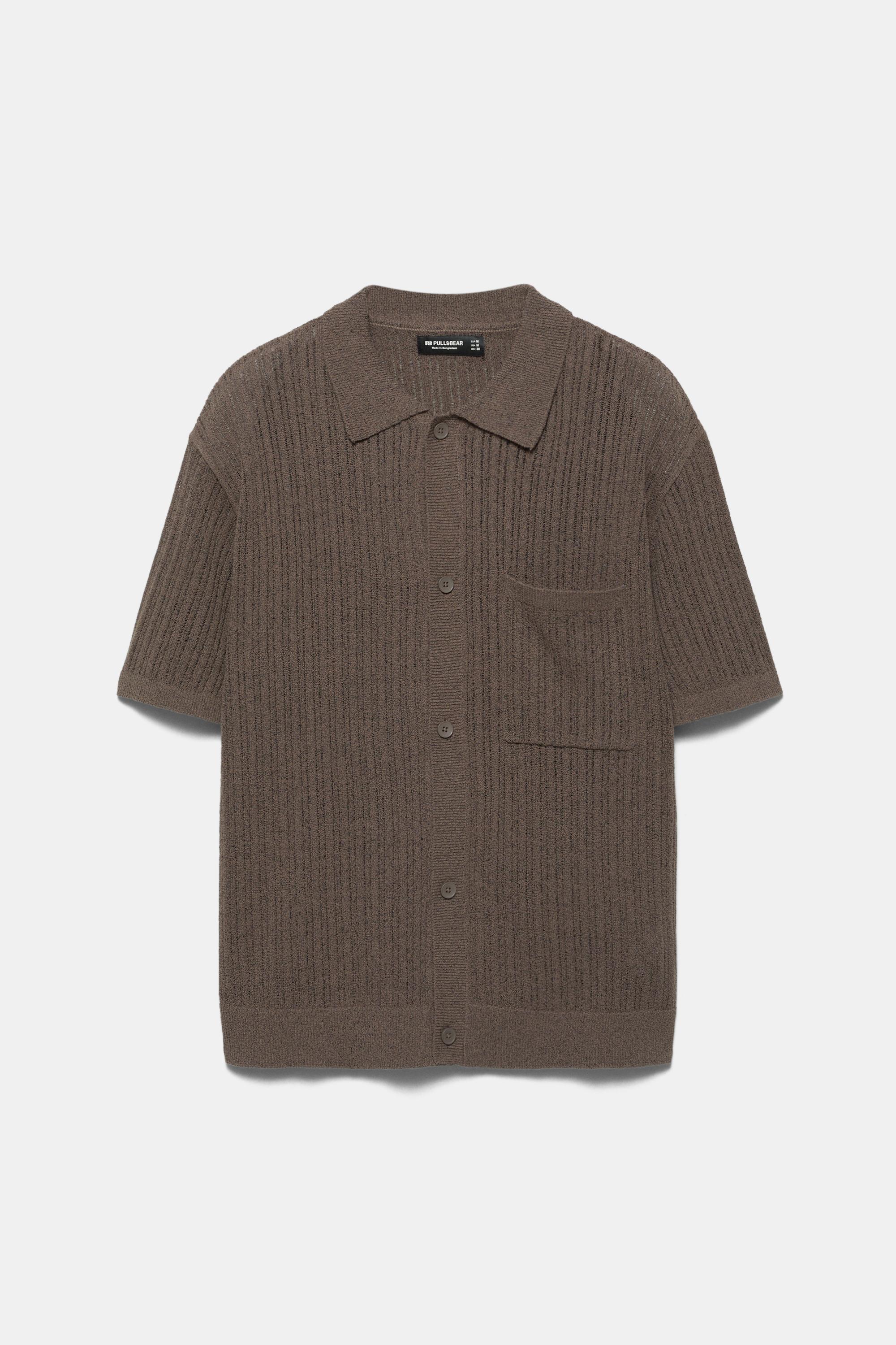 Kısa kollu örgü gömlek