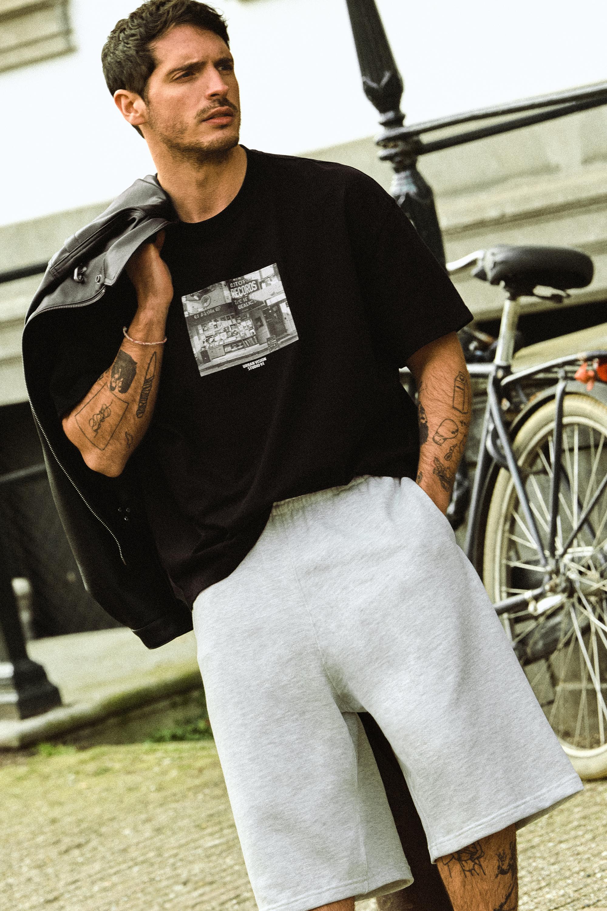 Wide leg jogger bermuda - Görsel 32