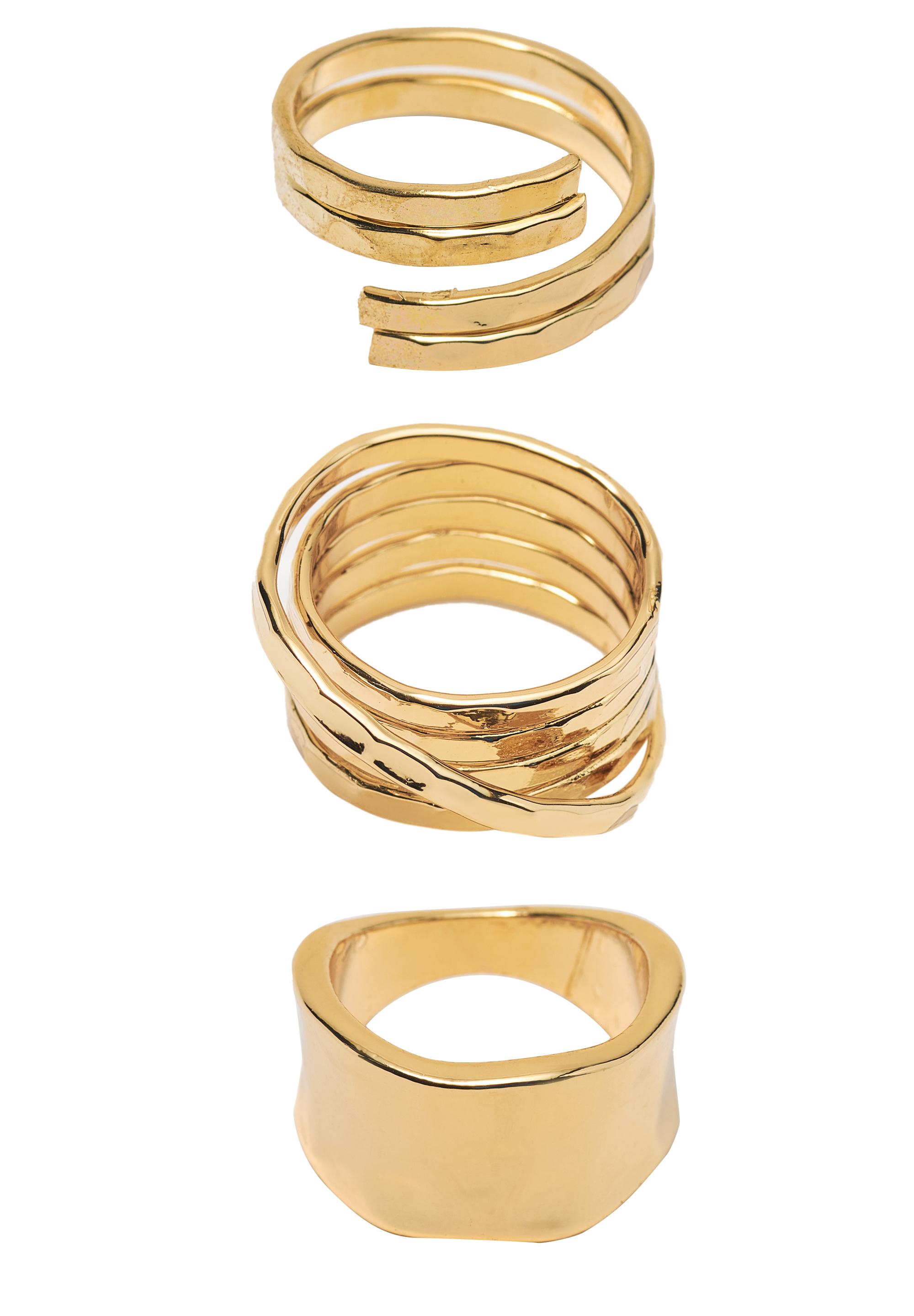 3-pack of rings — Gold