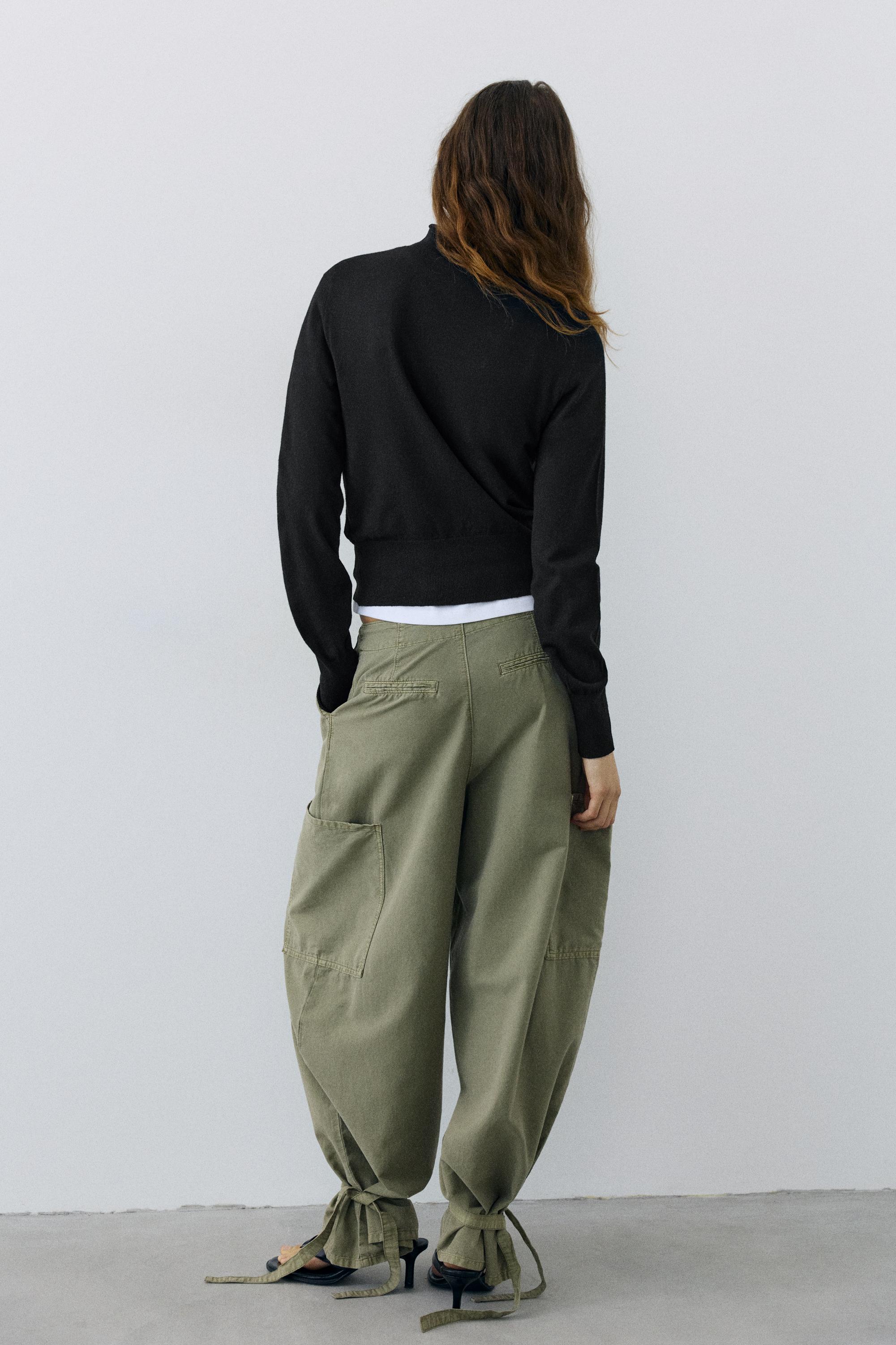 High-neck cardigan — Black