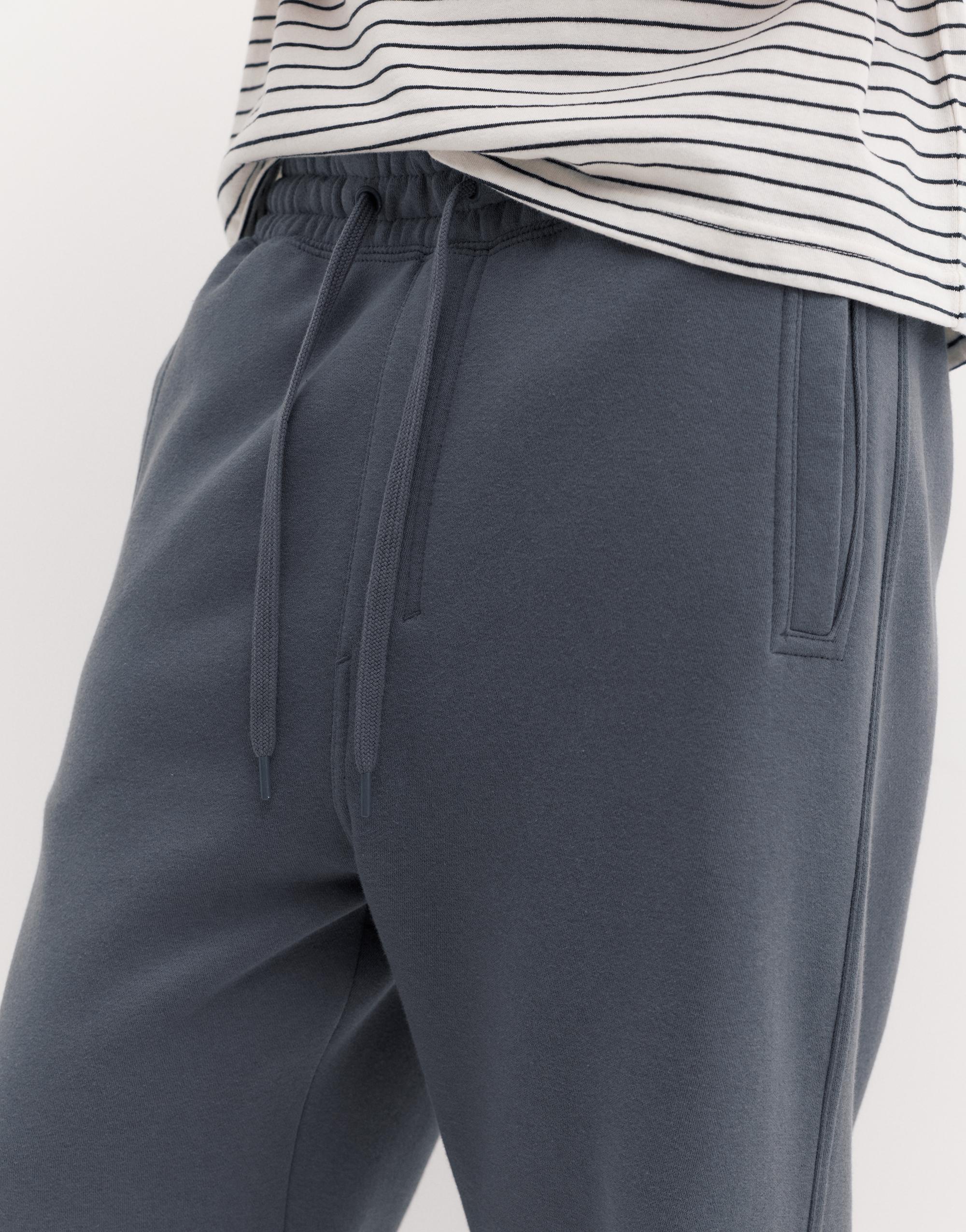 Basic baggy tracksuit bottoms — Grey blue