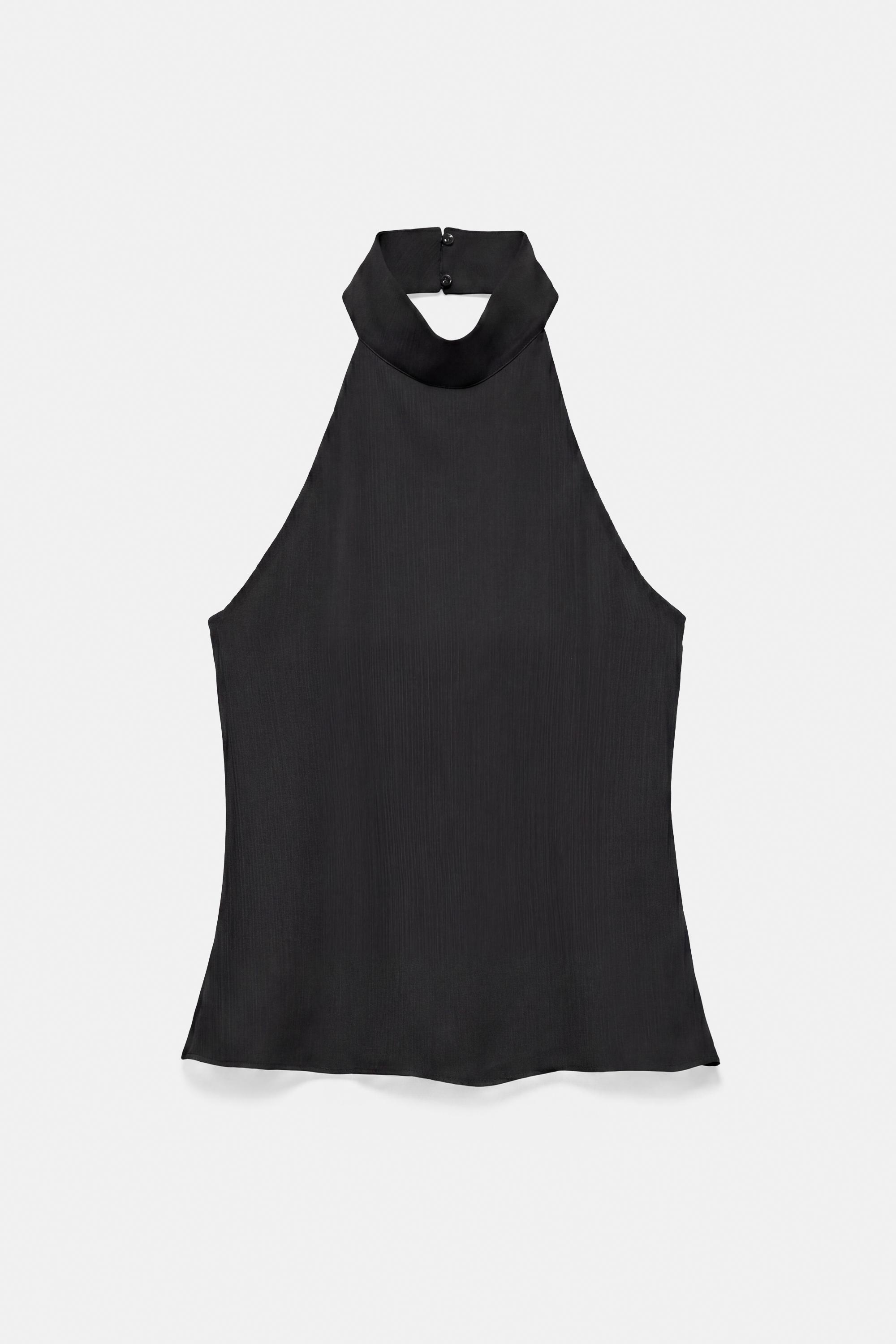 Flowing halter top — Black
