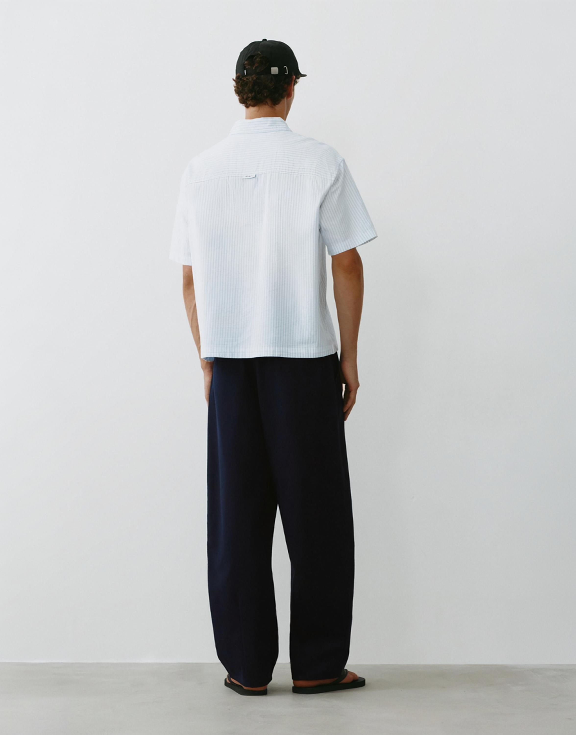 Baggy darted chinos — Navy