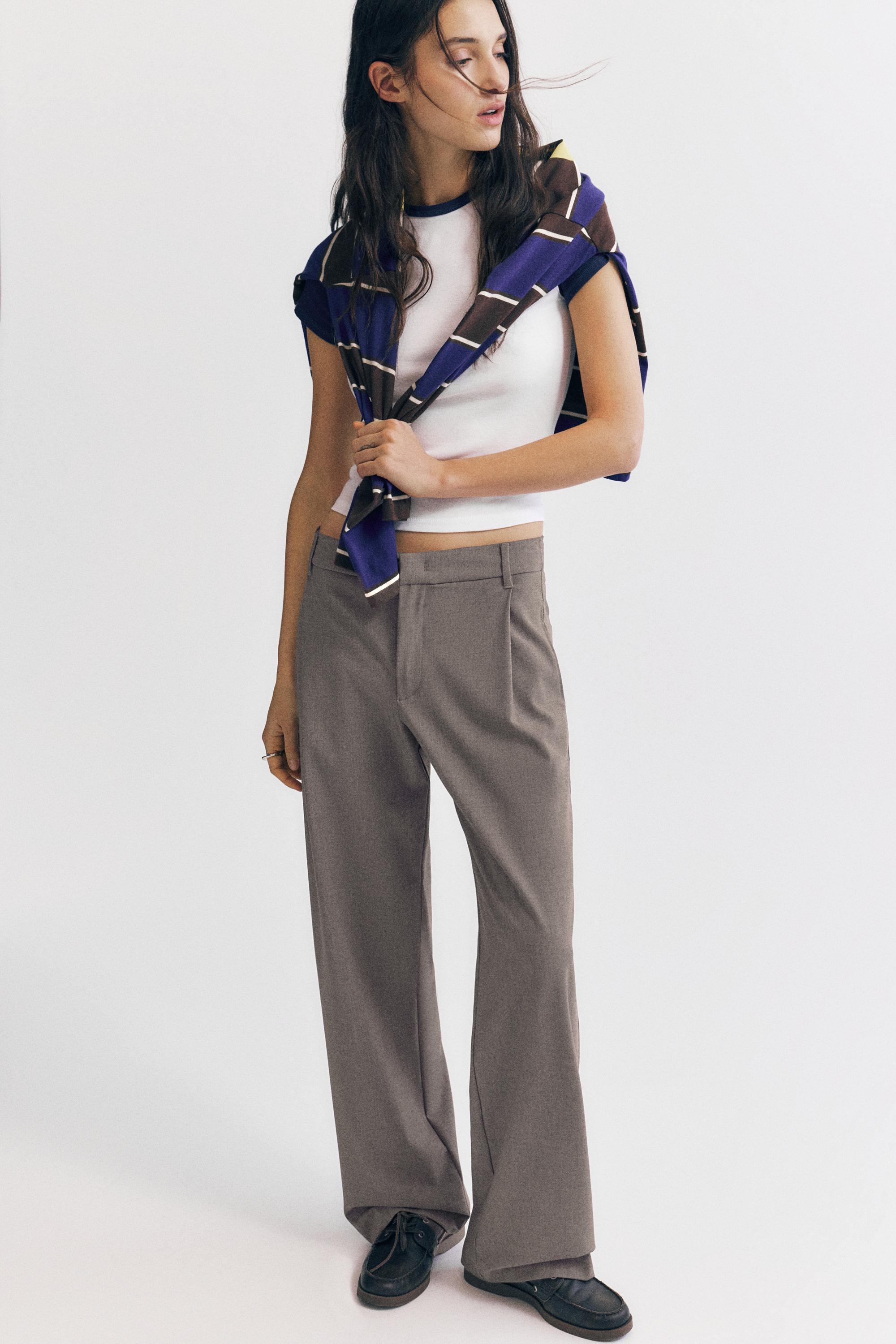 Darted smart trousers — Taupe