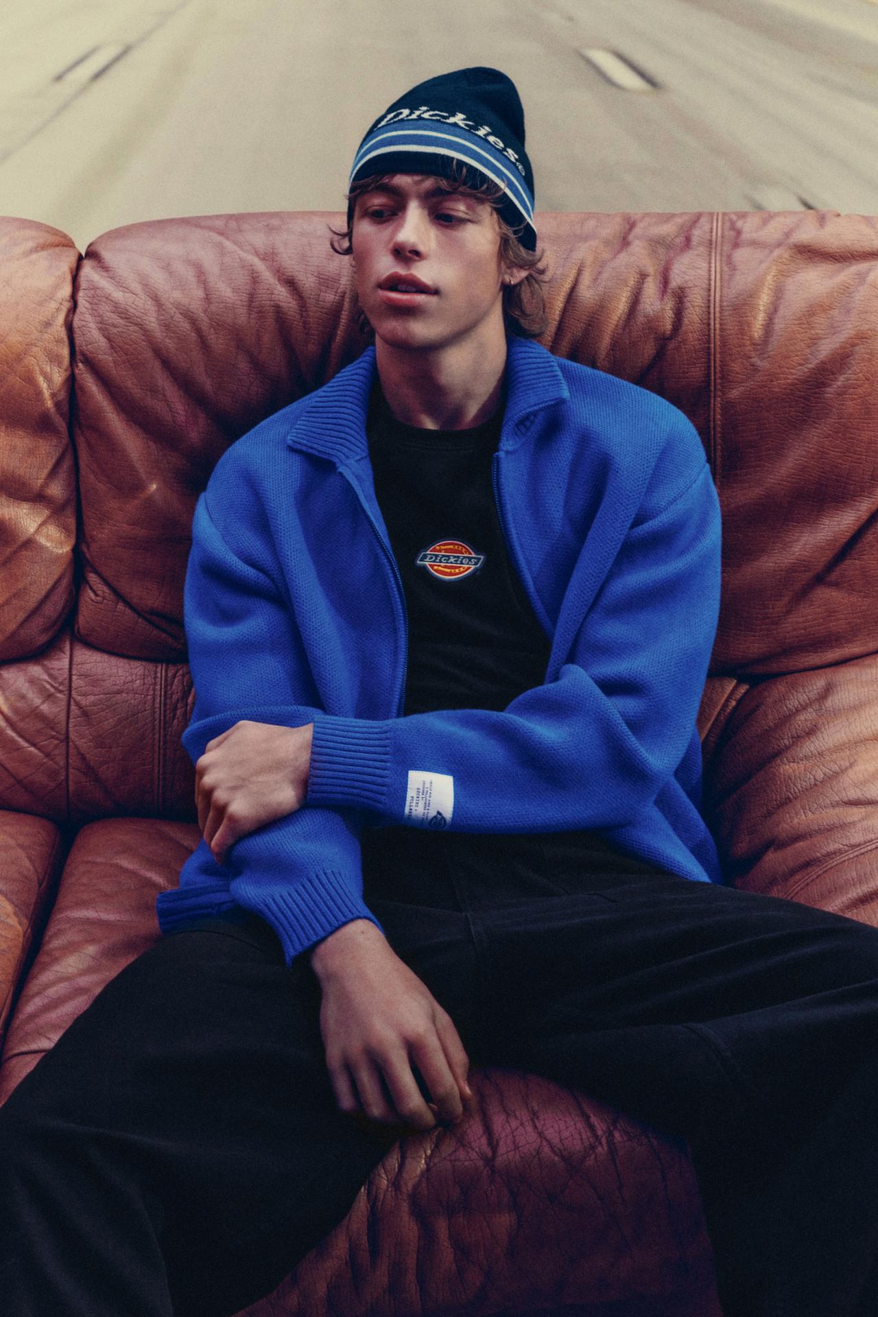 Dickies stripe beanie — Black