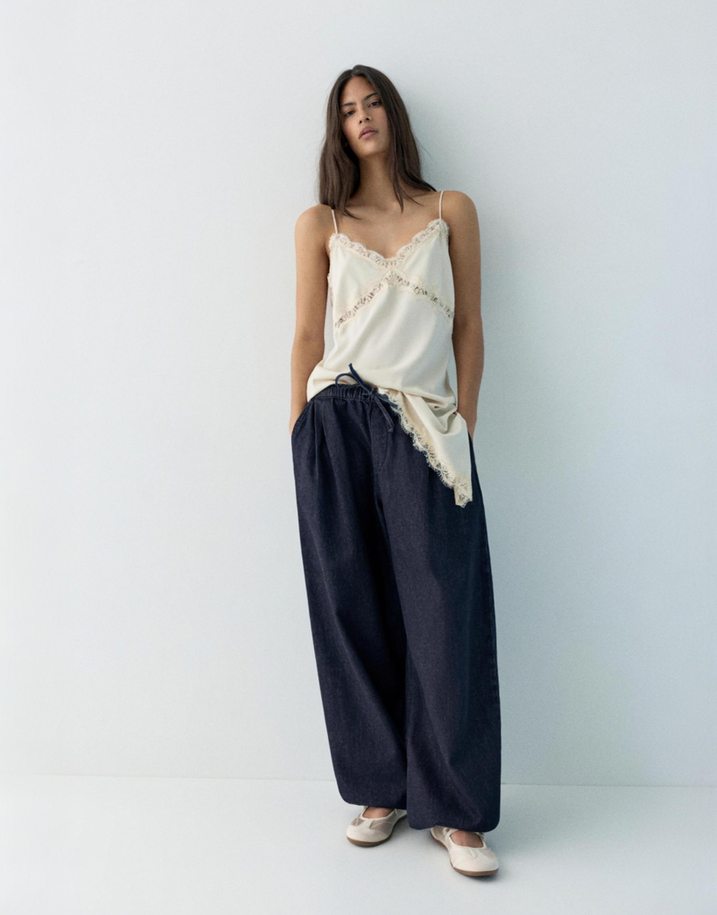 Sarouel trousers jeans — Navy