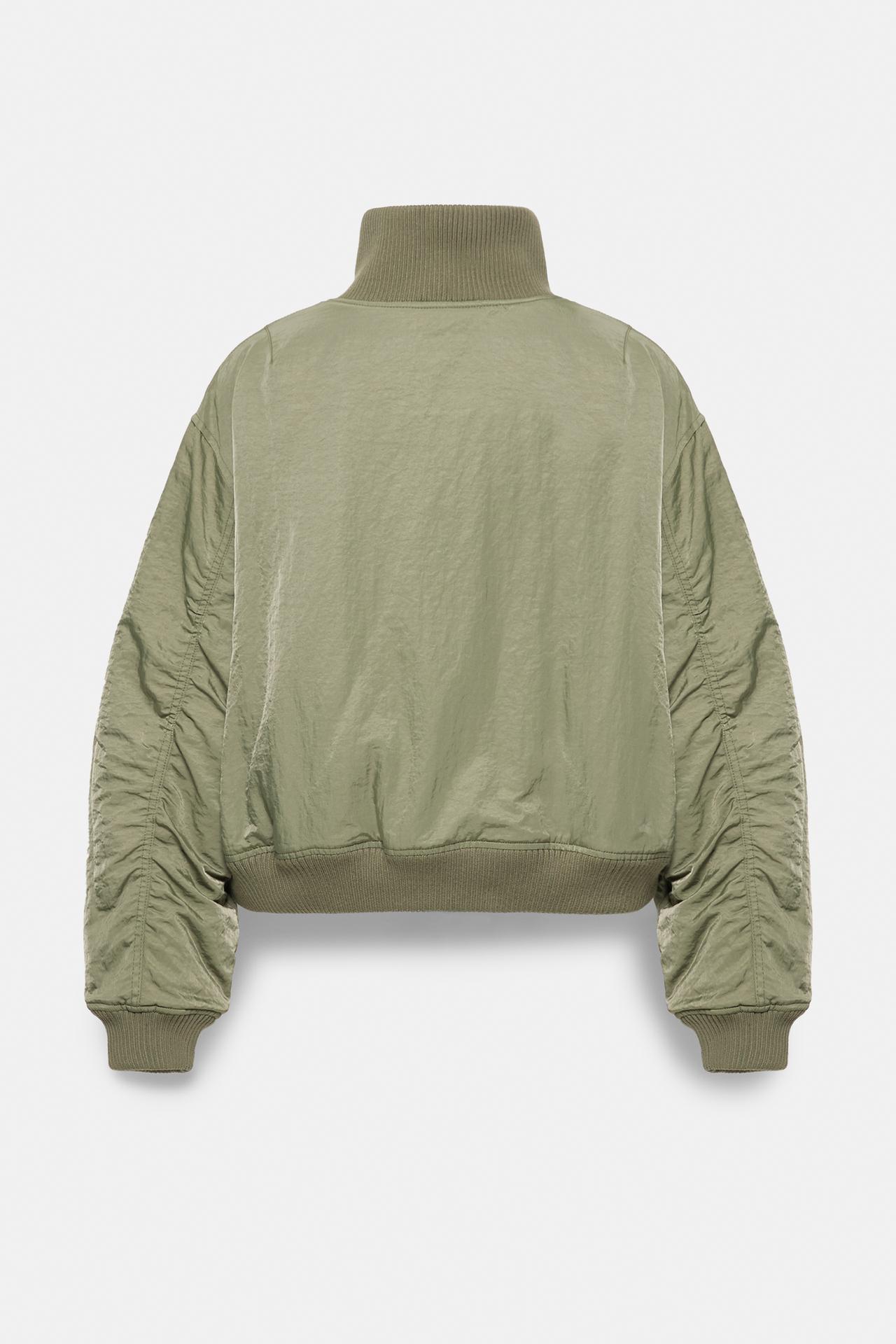 Oversize high neck bomber jacket — Khaki