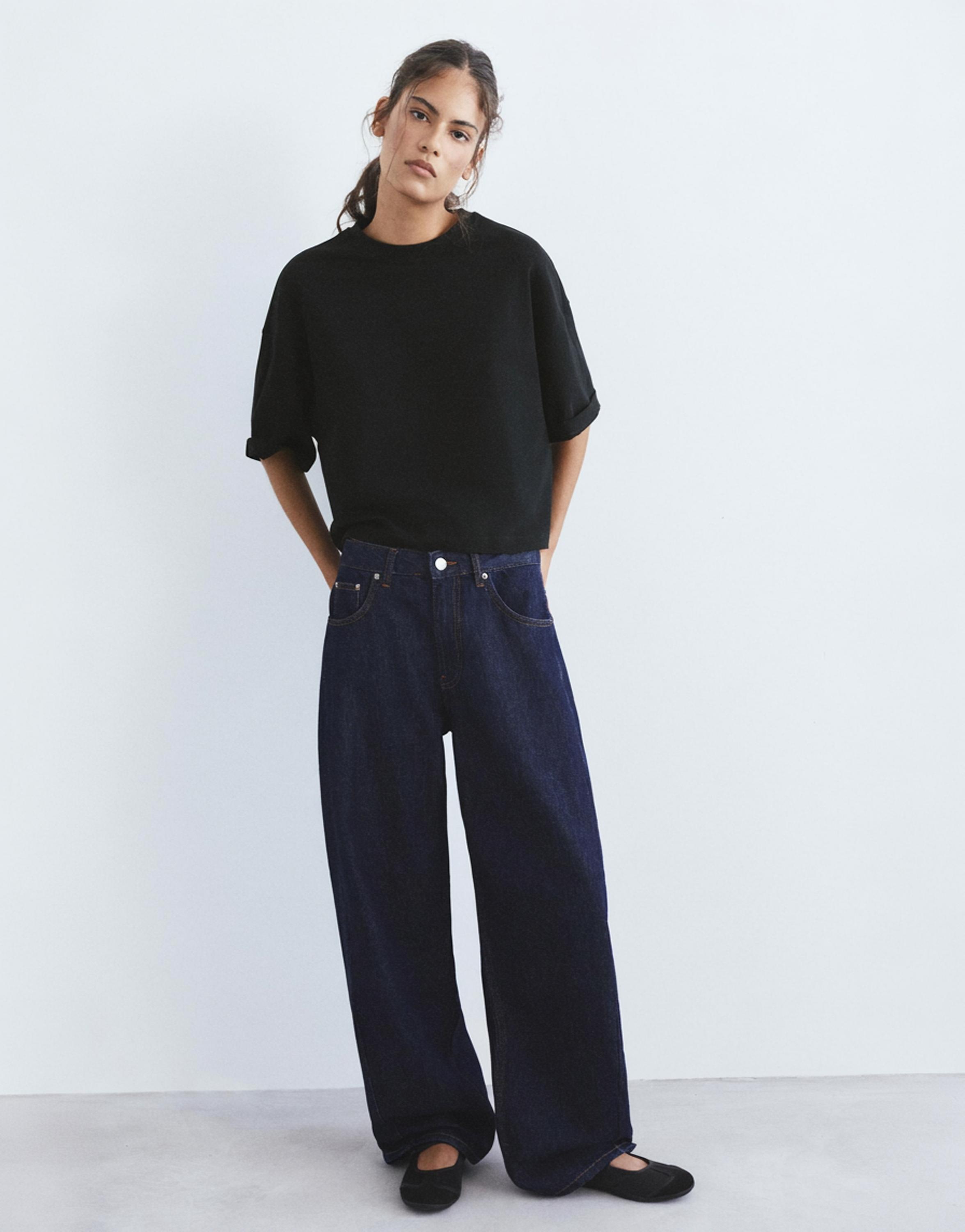 Kısa kollu kutu kesim t-shirt - Görsel 88