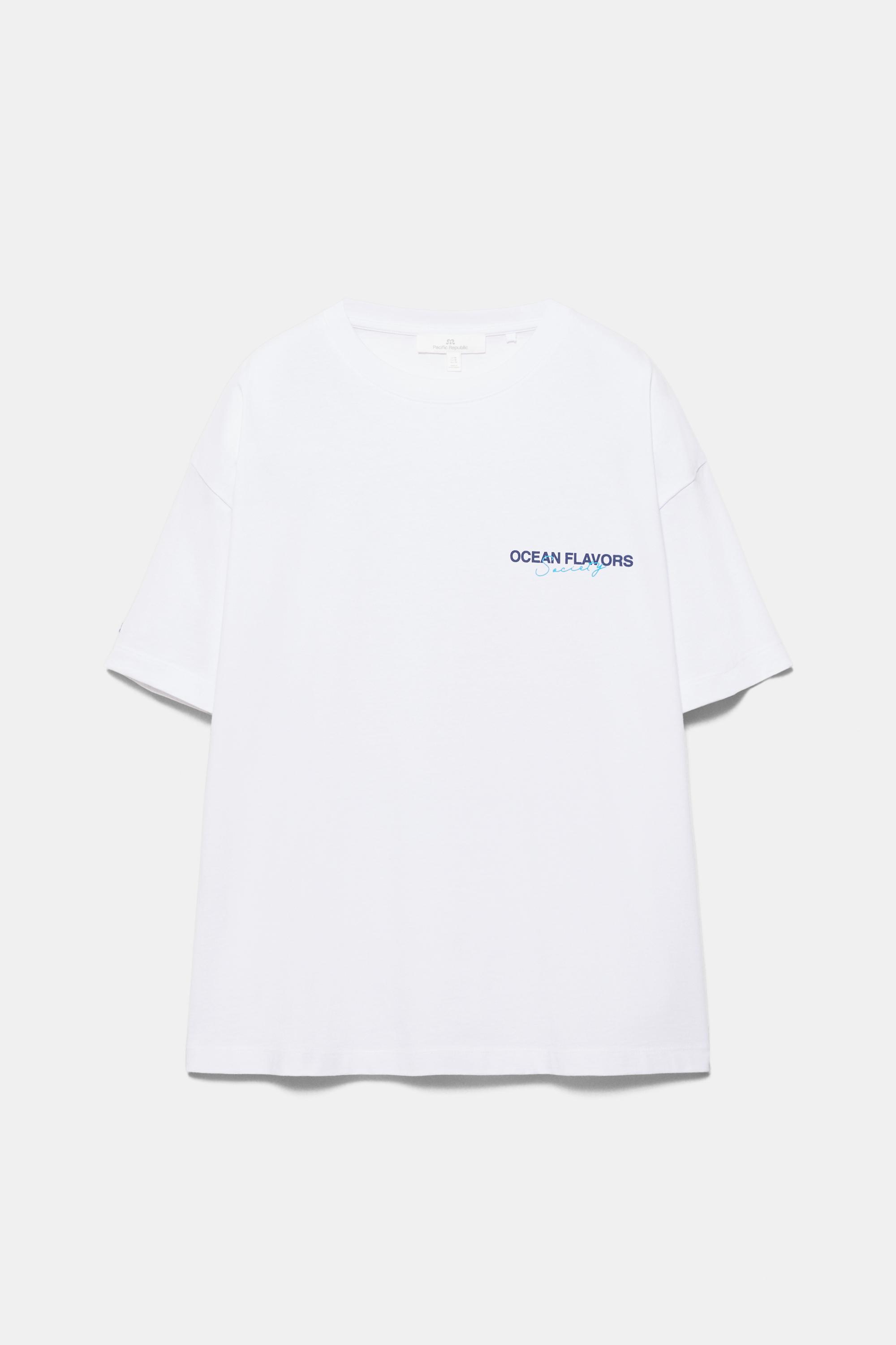 Istakoz grafik baskılı t-shirt - Görsel 4