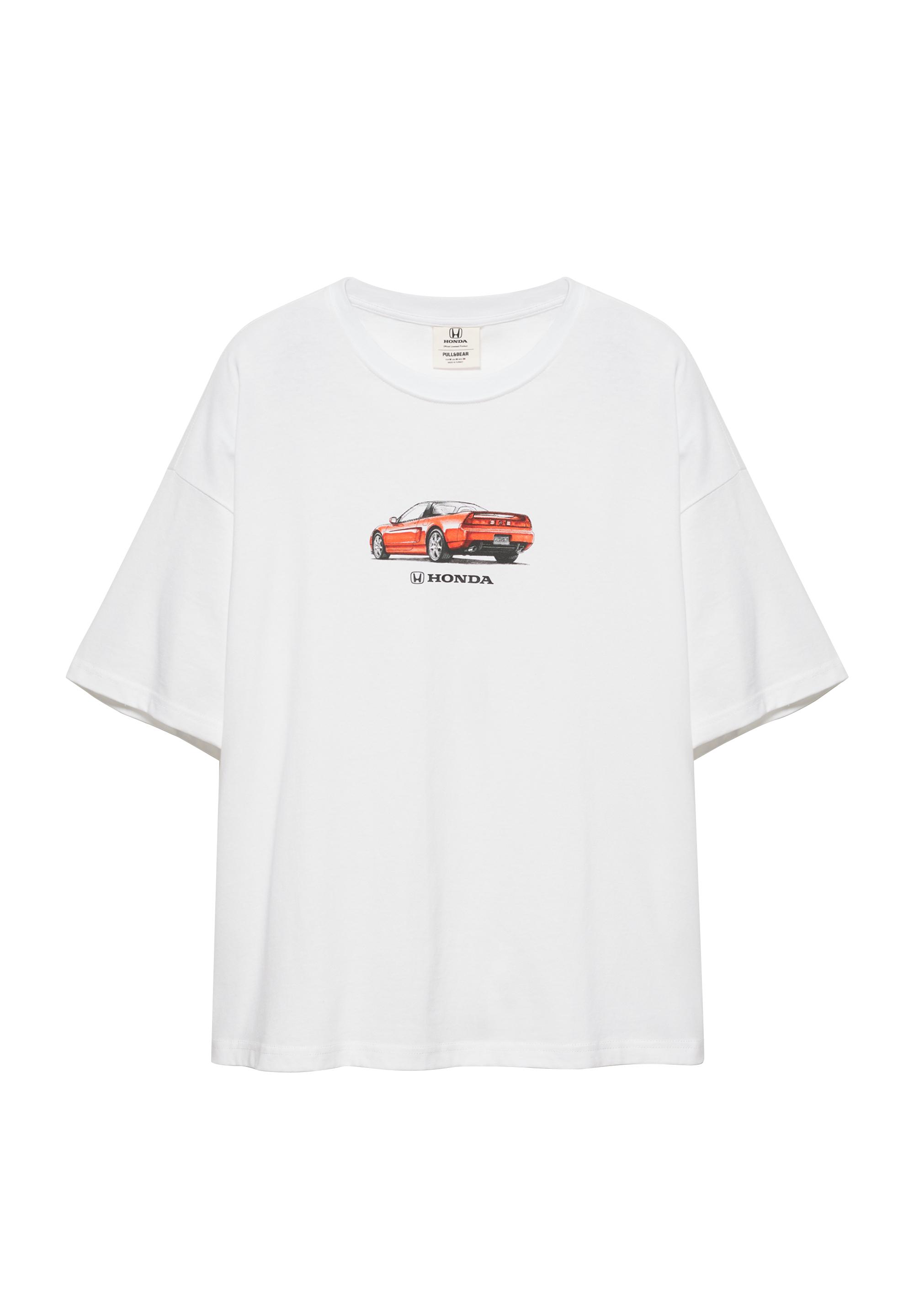 Honda car graphic T-shirt — Off white