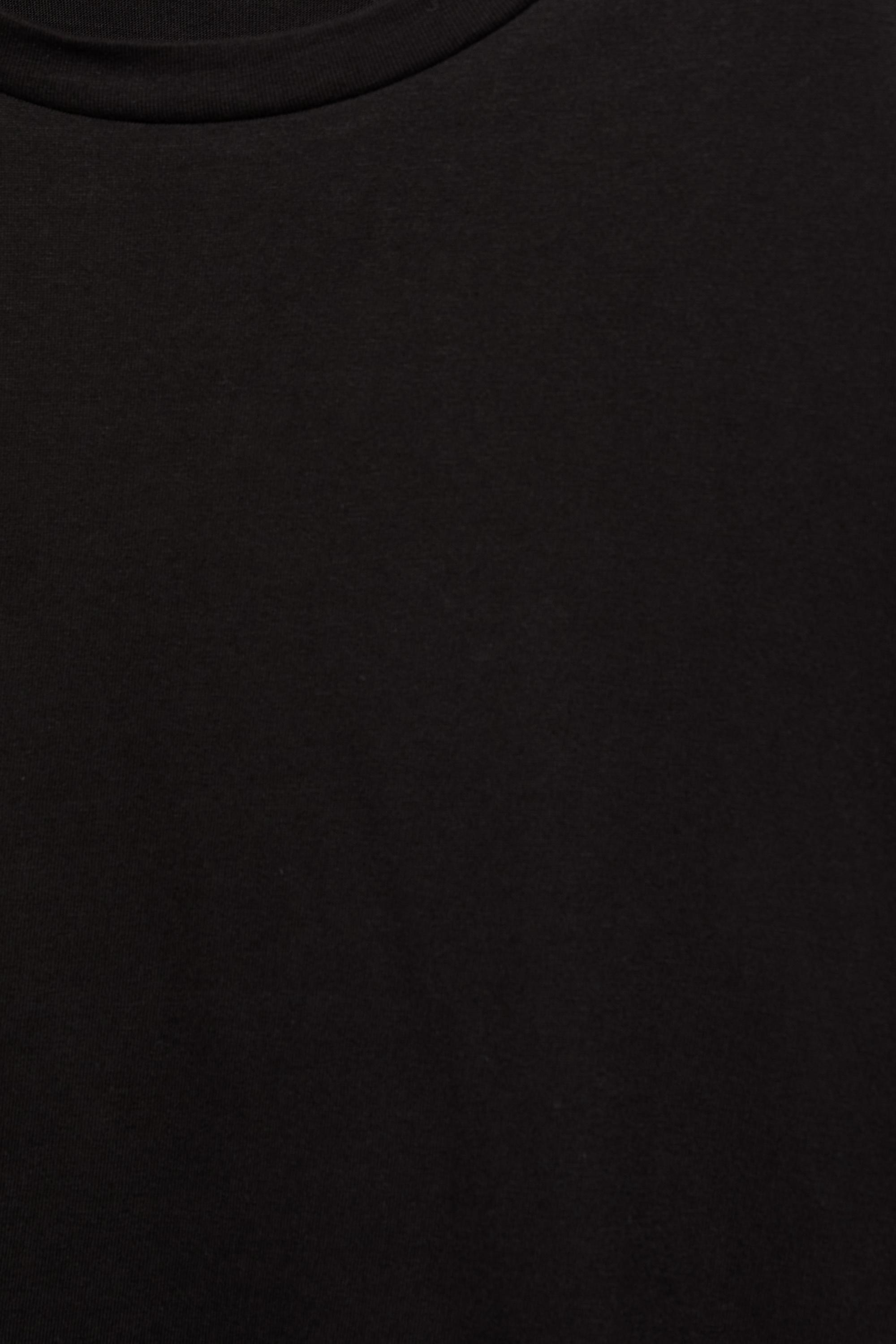 Boxy-fit long sleeve T-shirt — Black