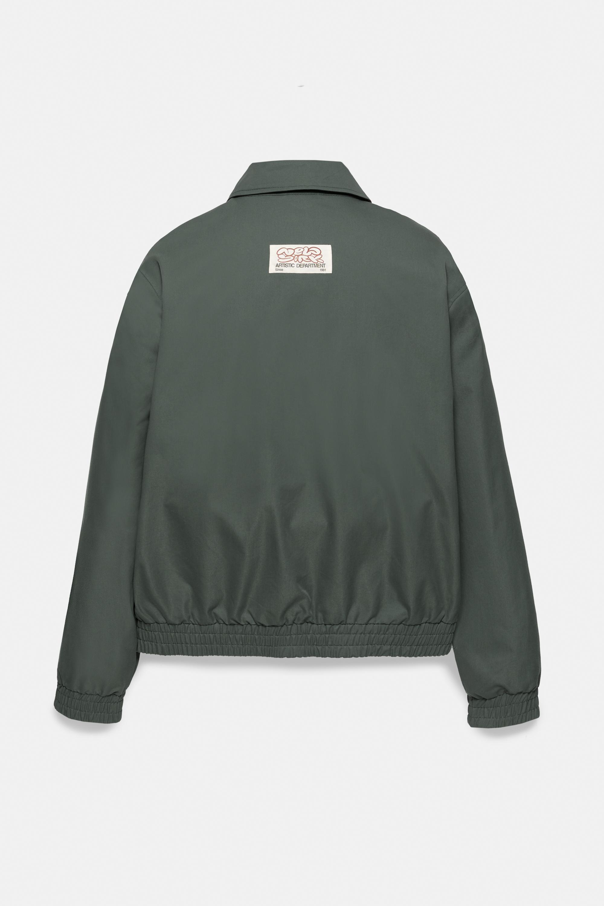 Embroidered jacket — Bluish green