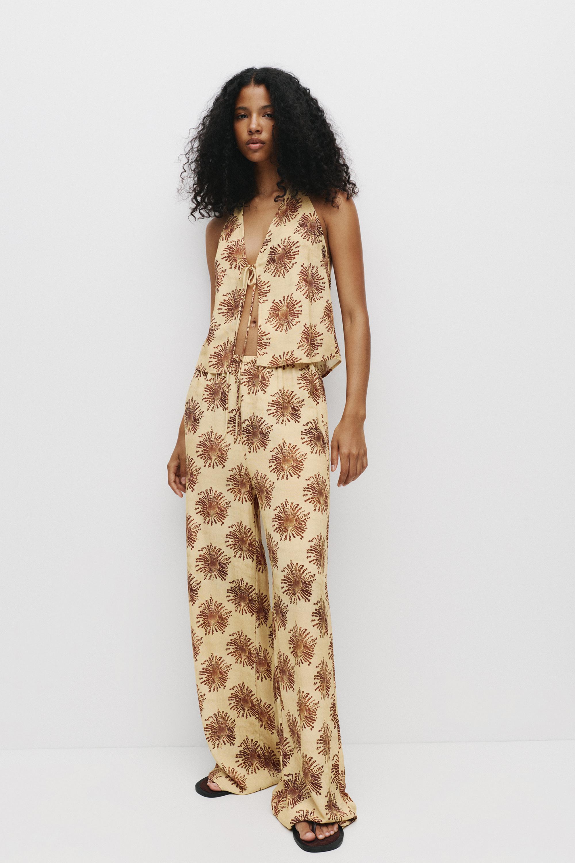 Fließende Hose Mit Print