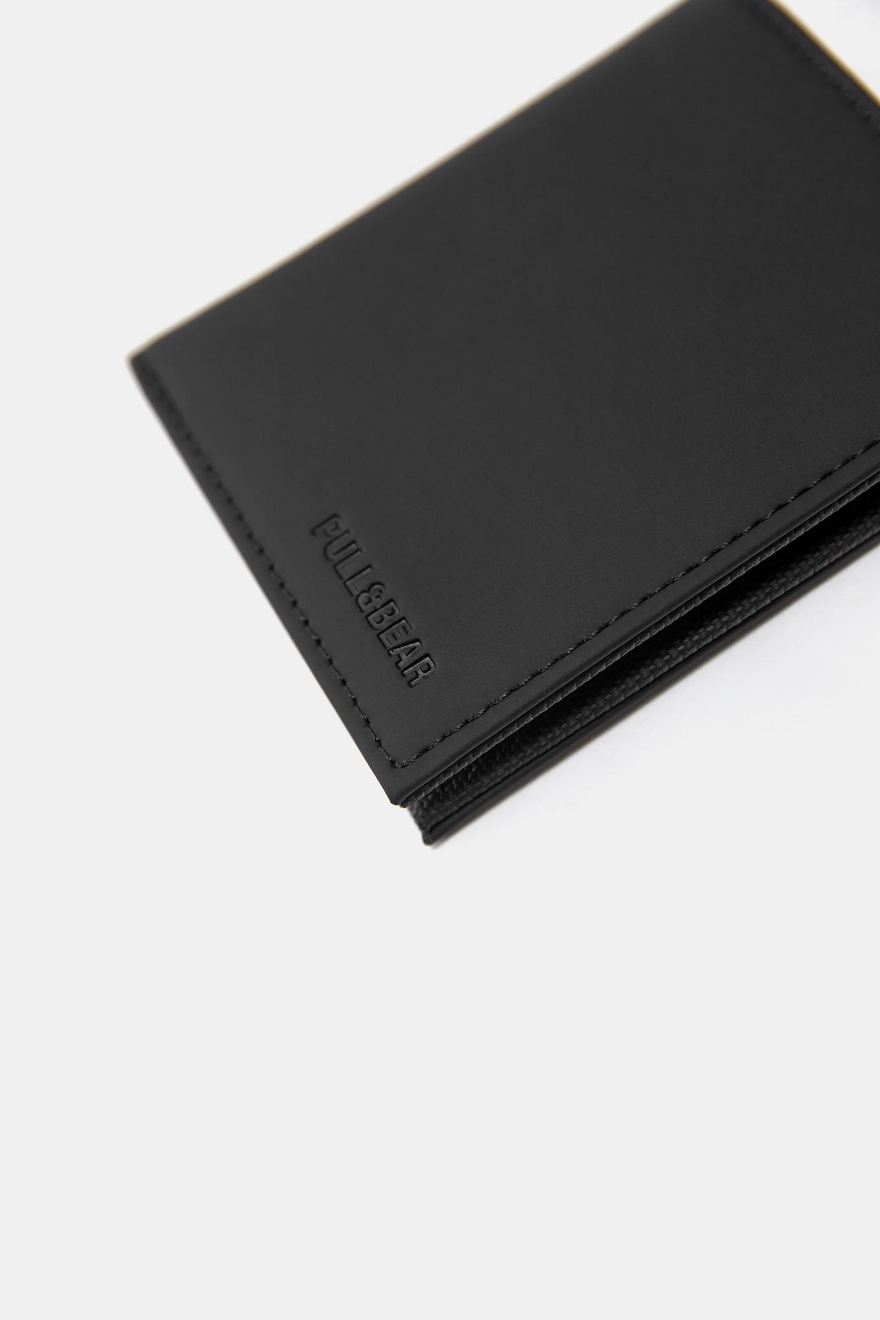 Rubberised wallet — Black