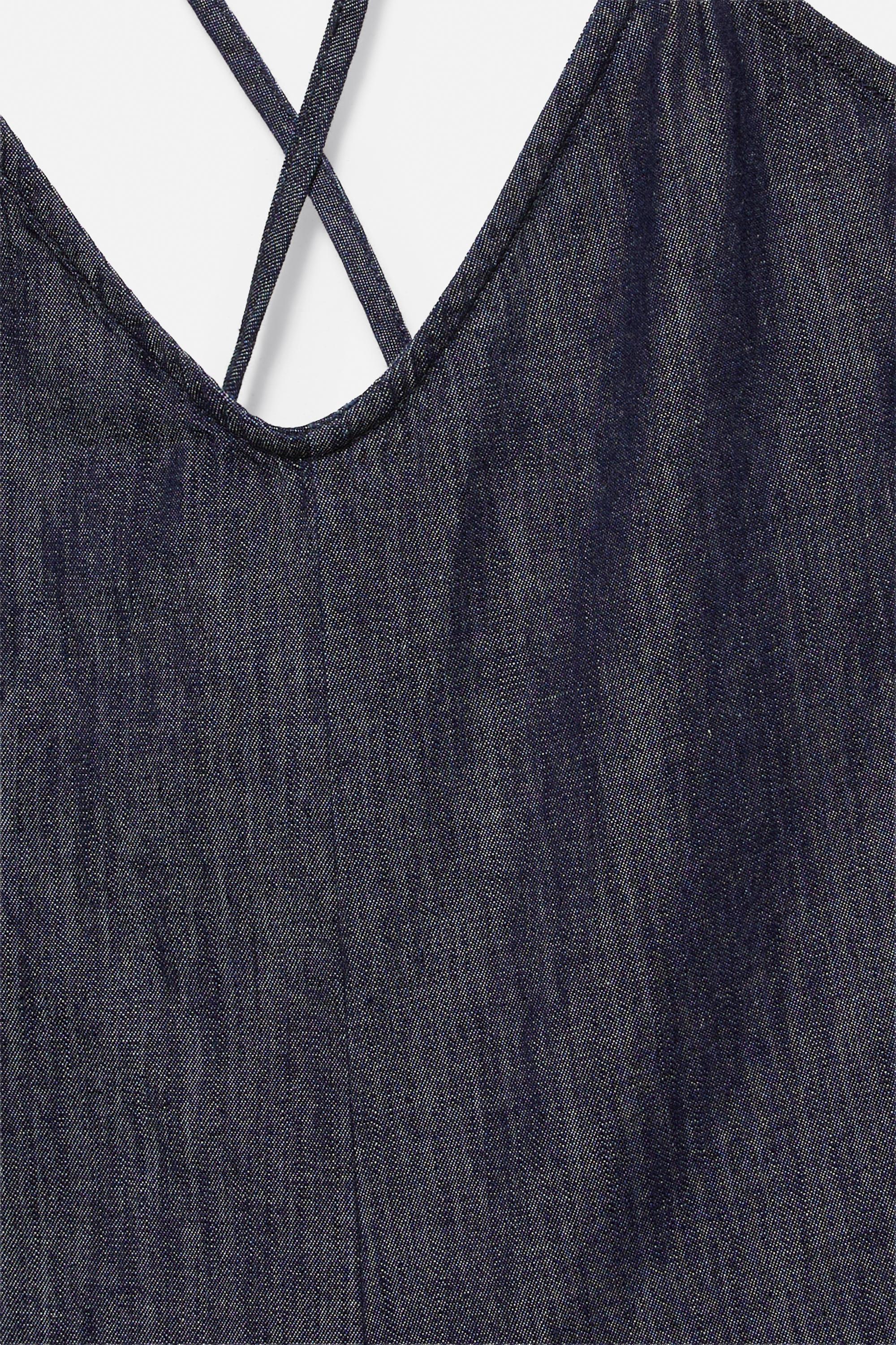 Denim jumpsuit with straps — Navy