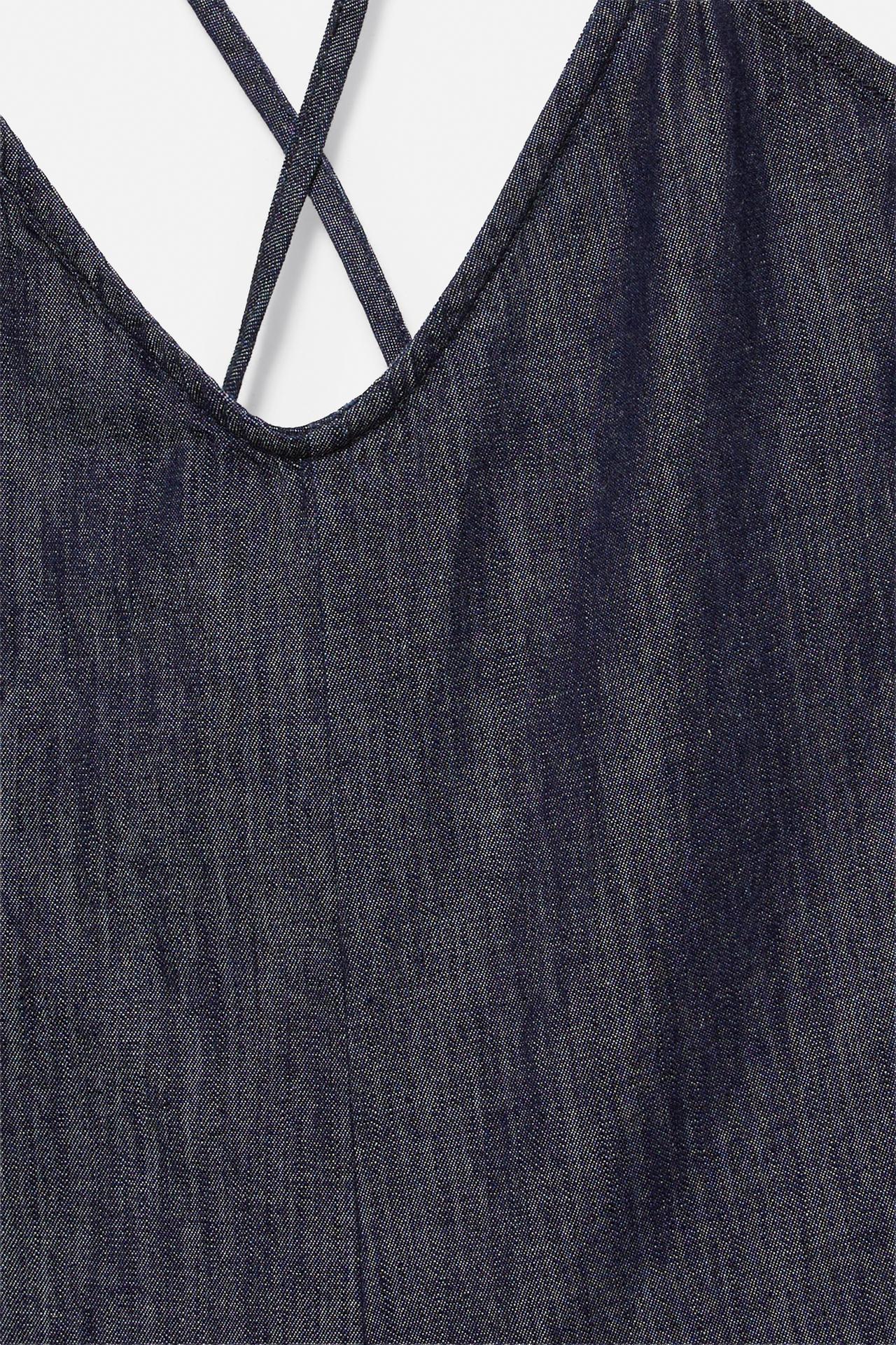 Denim jumpsuit with straps — Navy